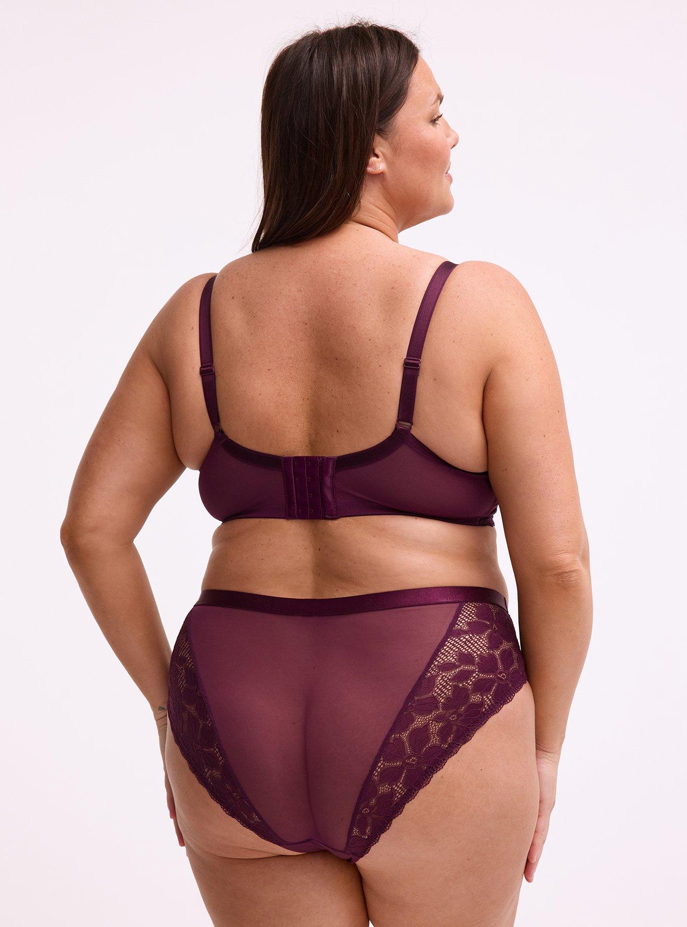 Lace Mid-Rise Hipster Panty, POTENT PURPLE, alternate