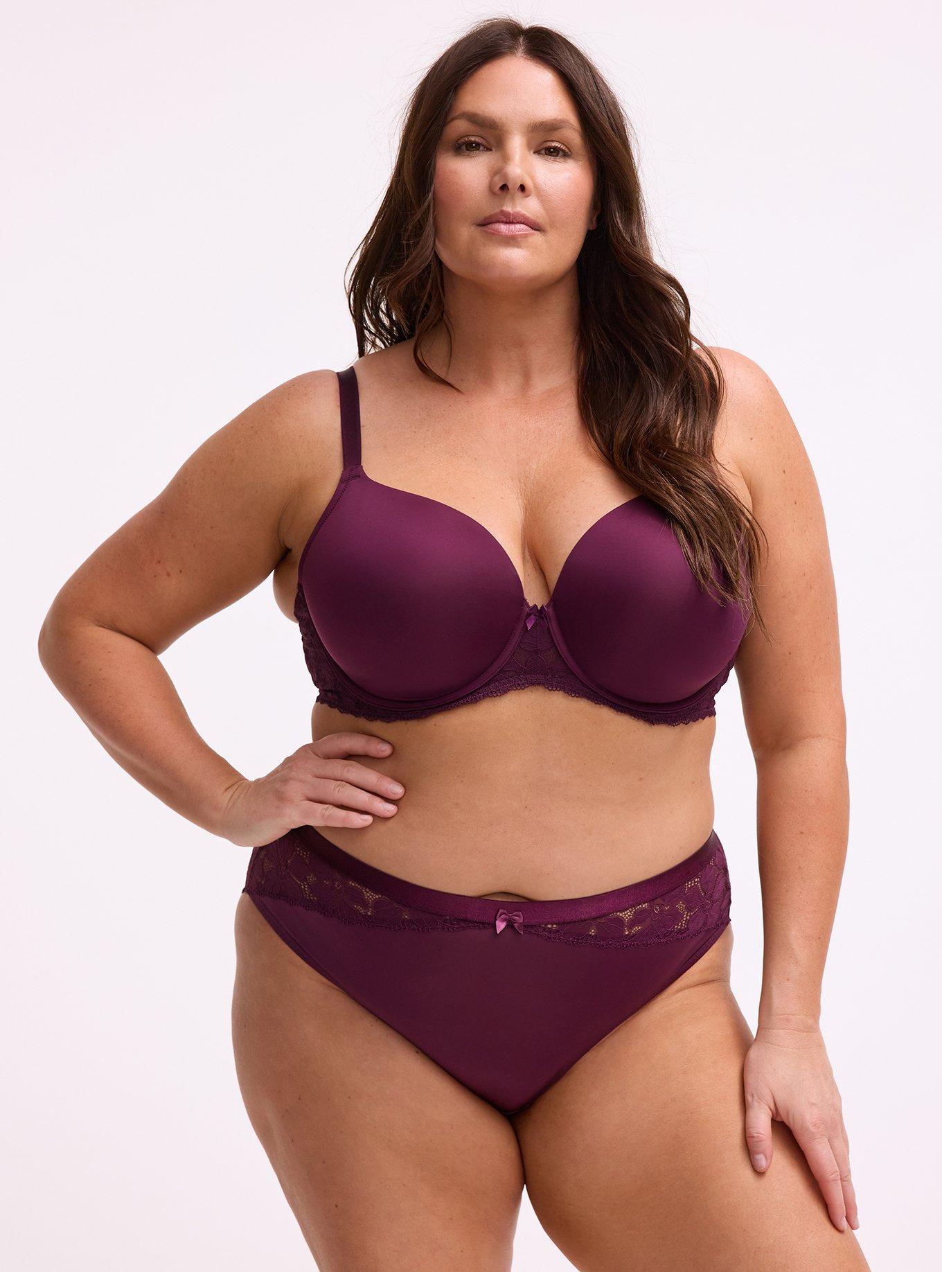 Lace Mid-Rise Hipster Panty, POTENT PURPLE, hi-res