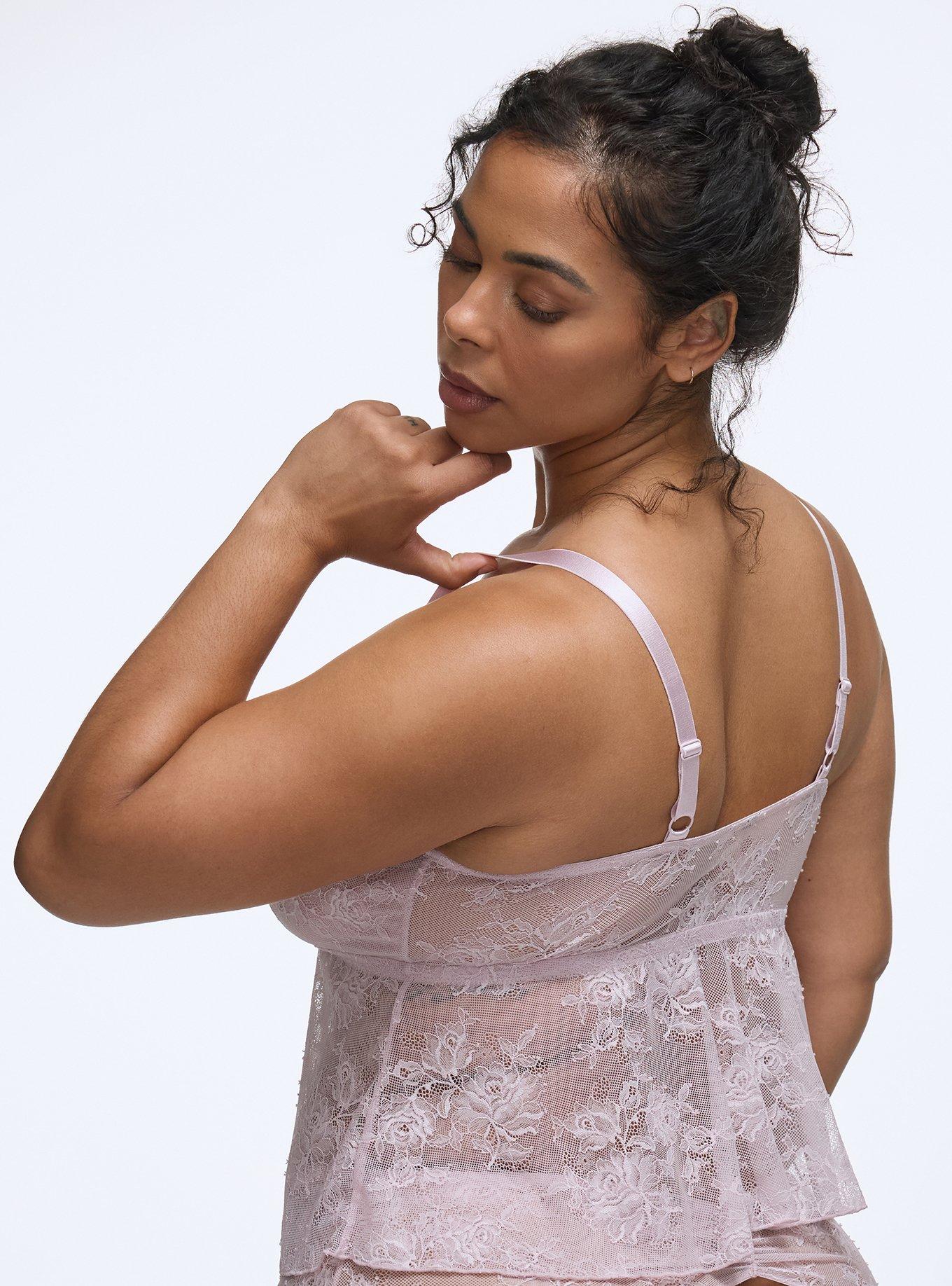 Nadia Lace V-Neck Cami, VIOLET ICE, alternate