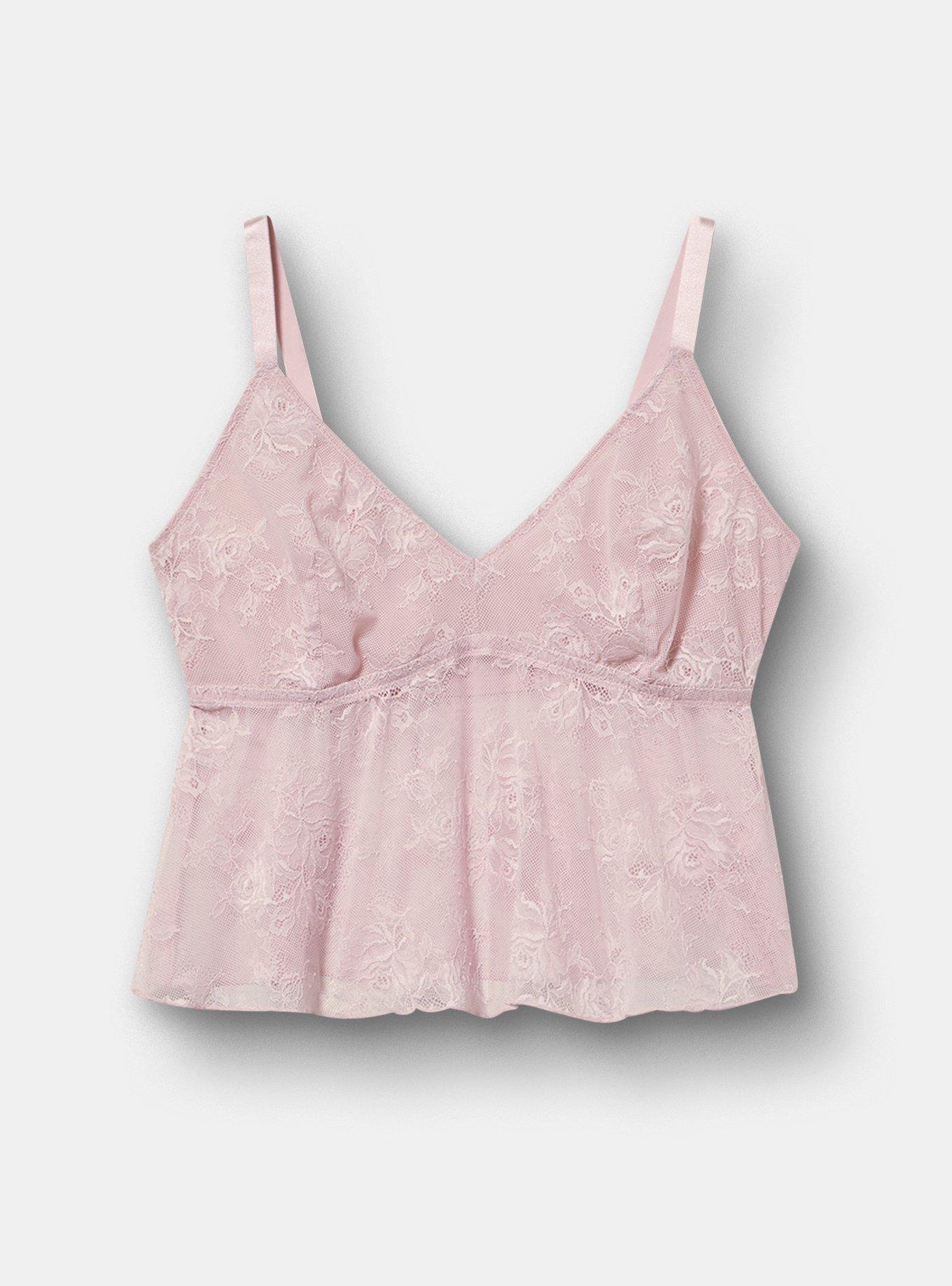Nadia Lace V-Neck Cami, VIOLET ICE, flat