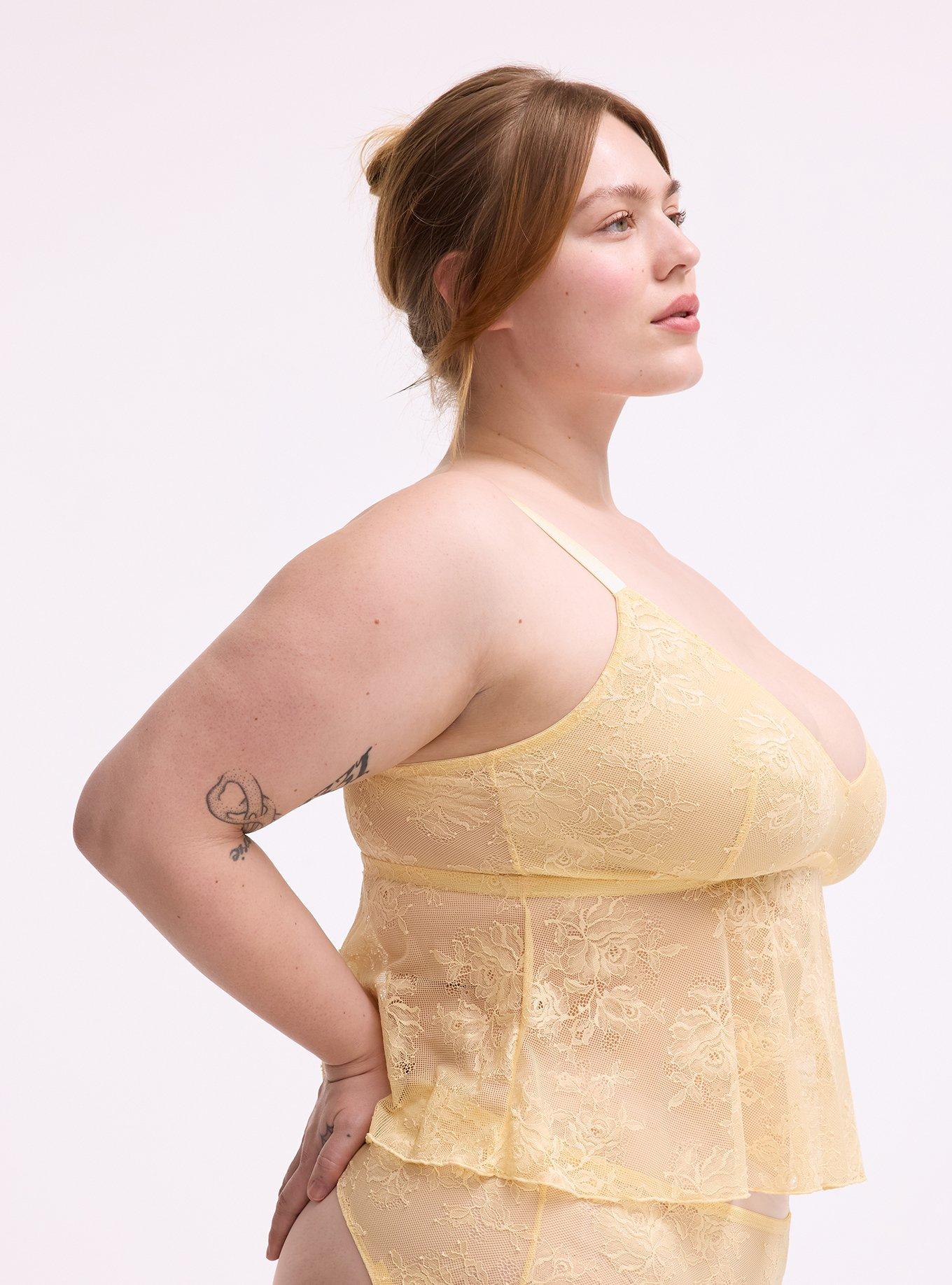 Nadia Lace V-Neck Cami, GOLDEN HAZE, alternate