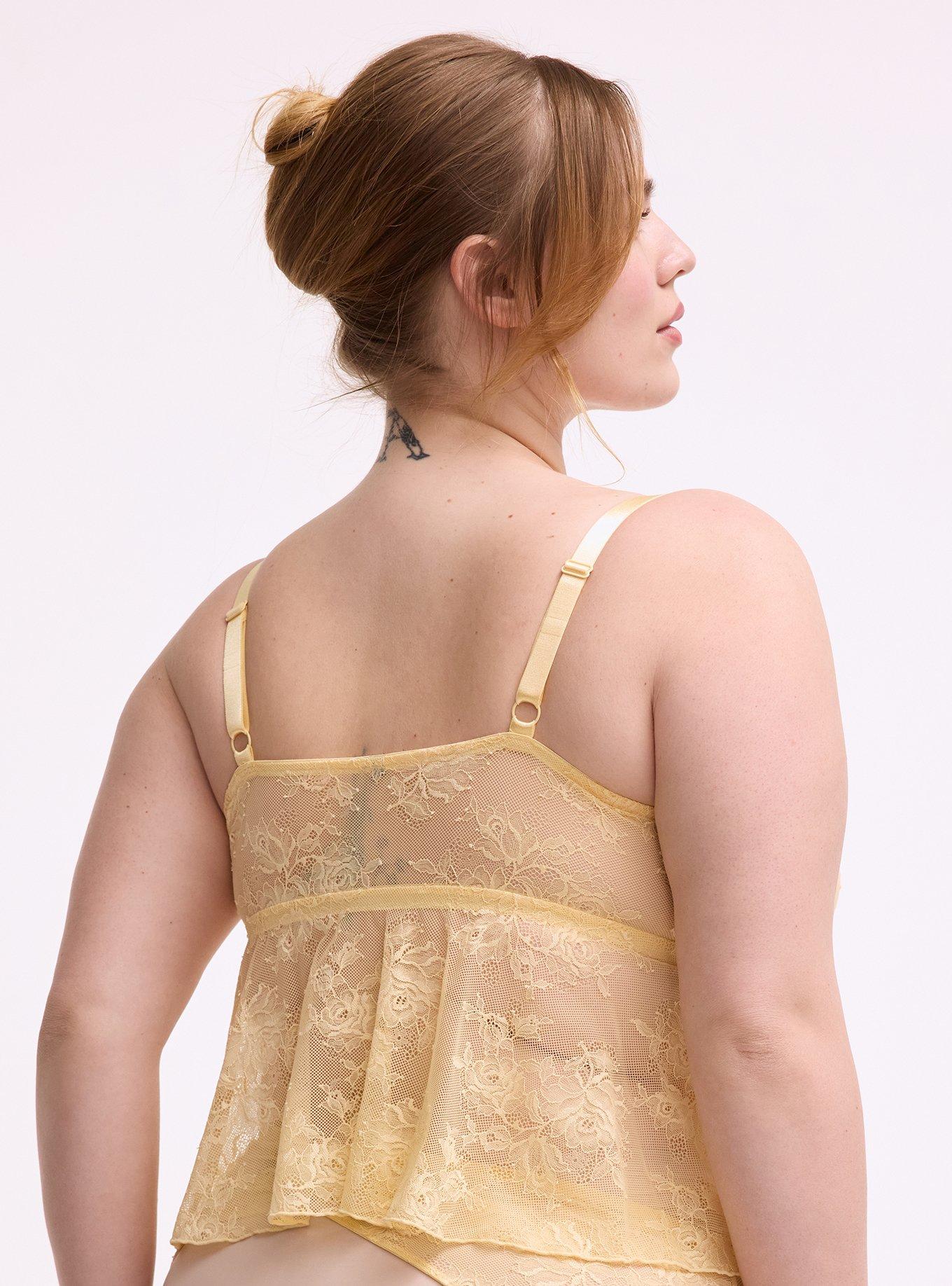 Nadia Lace V-Neck Cami, GOLDEN HAZE, alternate