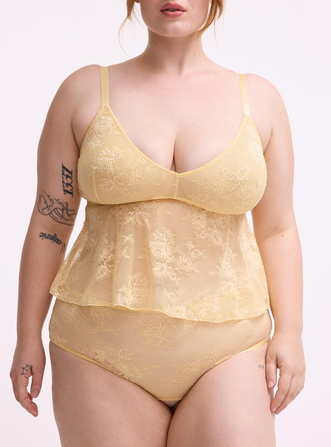 Nadia Lace V-Neck Cami, GOLDEN HAZE, alternate