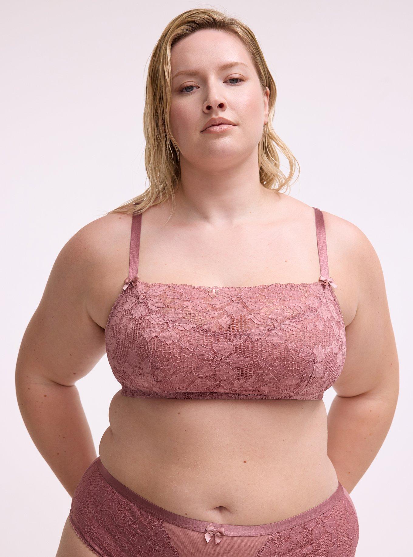Wire-Free Lace Lingerie Top, NOSTALGIA ROSE, hi-res