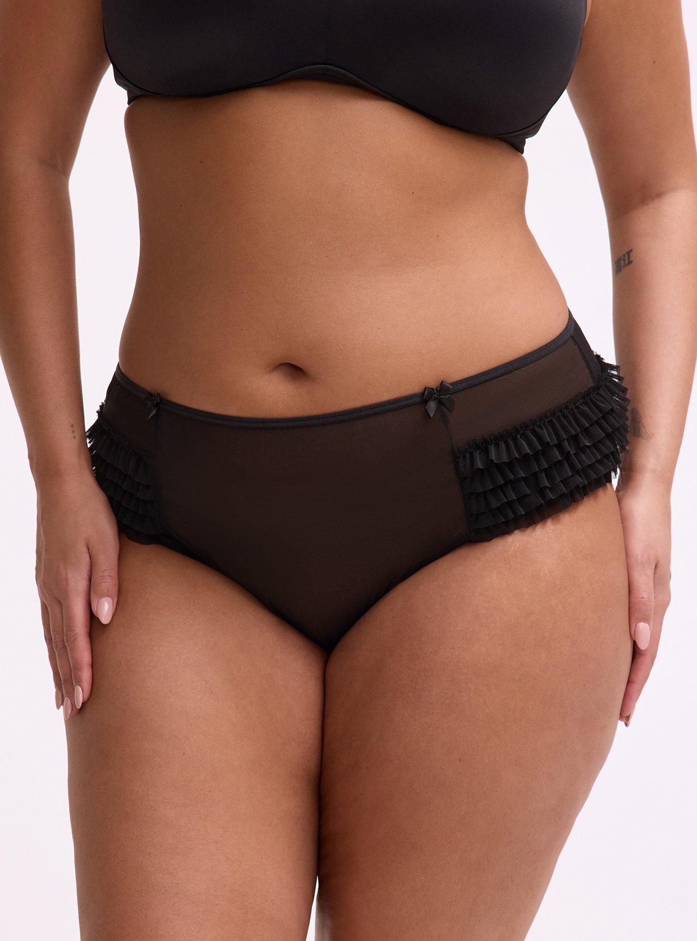 Mesh Rumba Cheeky Panty, RICH BLACK, hi-res
