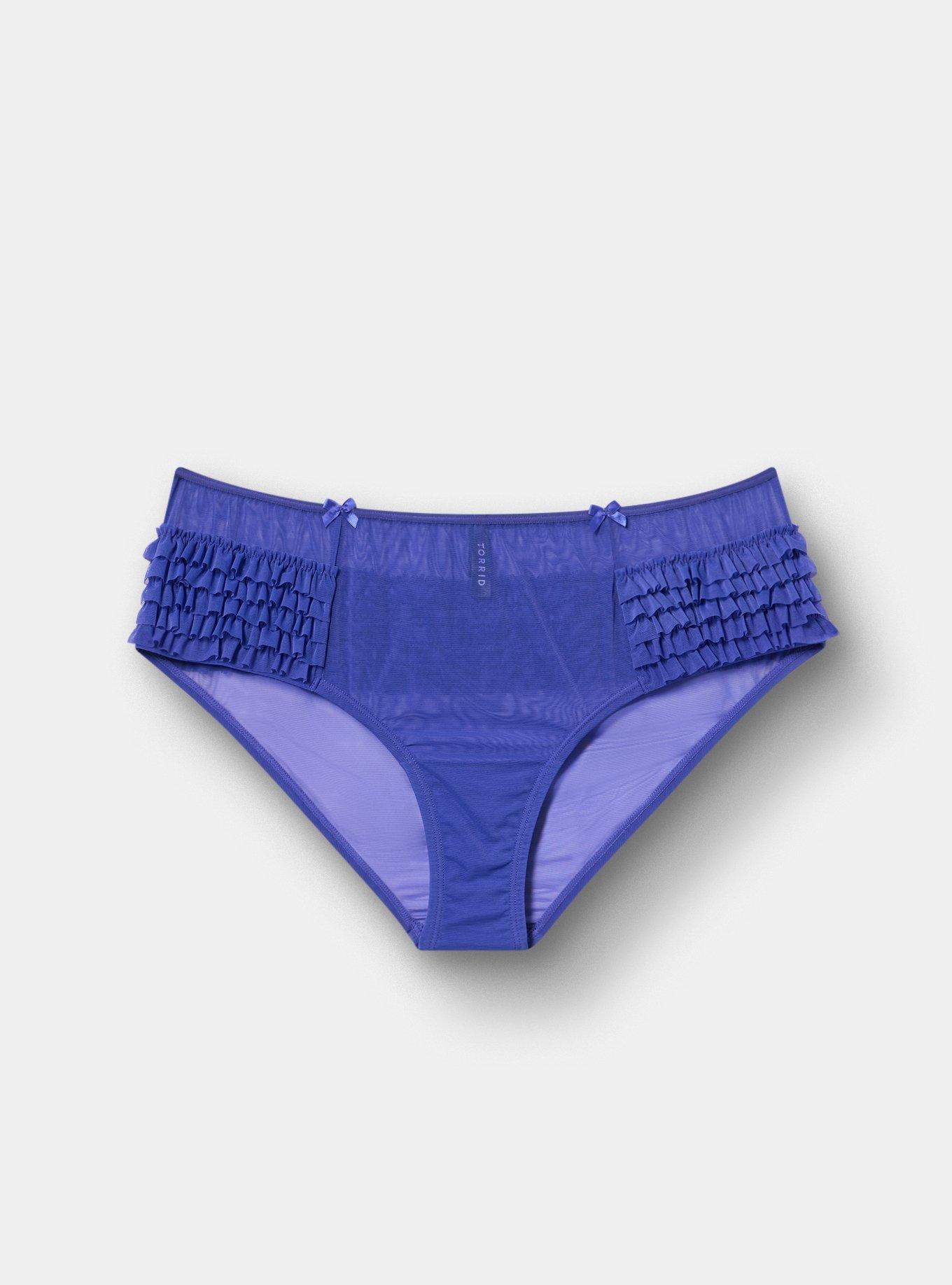 Rumba Mesh Mid-Rise Cheeky Panty, ROYAL BLUE, hi-res