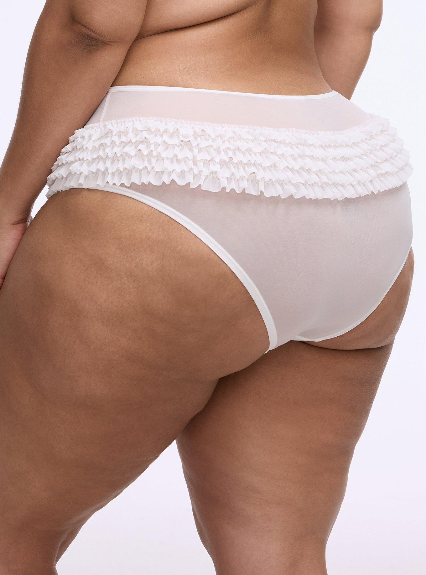 Rumba Mesh Mid-Rise Cheeky Panty, CLOUD DANCER, alternate