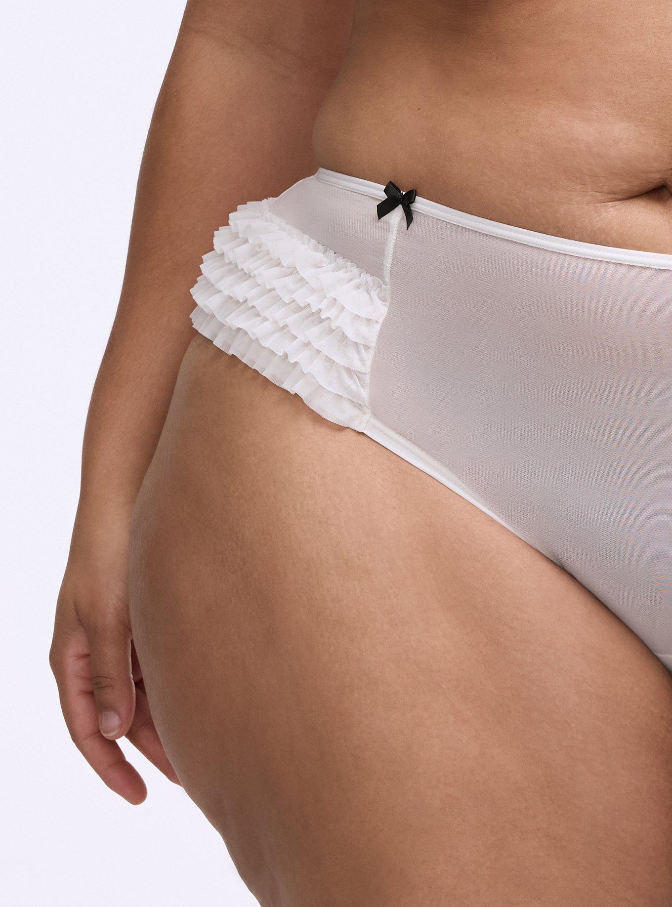 Rumba Mesh Mid-Rise Cheeky Panty, CLOUD DANCER, alternate