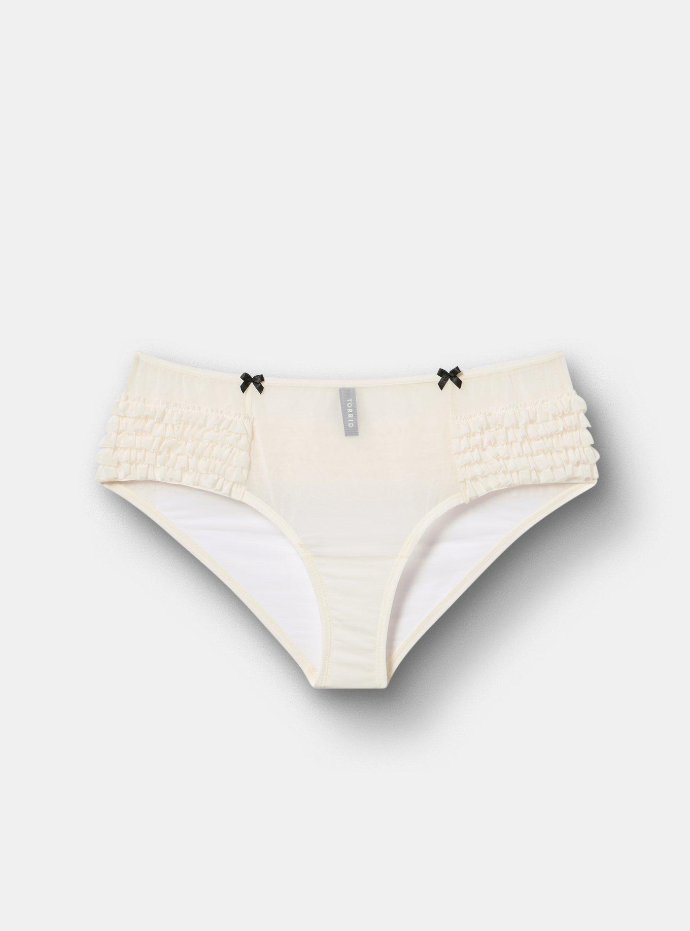 Rumba Mesh Mid-Rise Cheeky Panty, CLOUD DANCER, hi-res