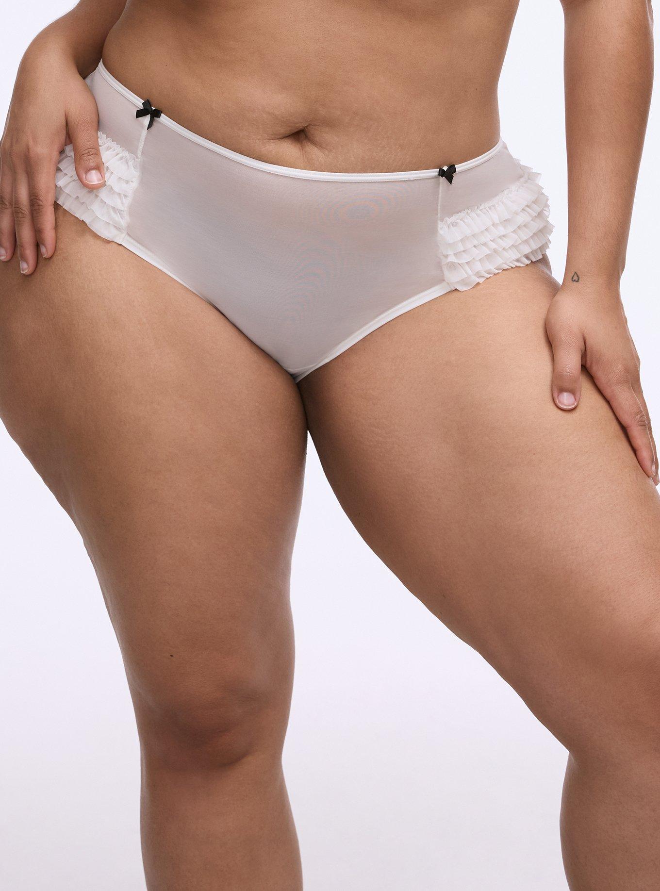 Rumba Mesh Mid-Rise Cheeky Panty, CLOUD DANCER, hi-res