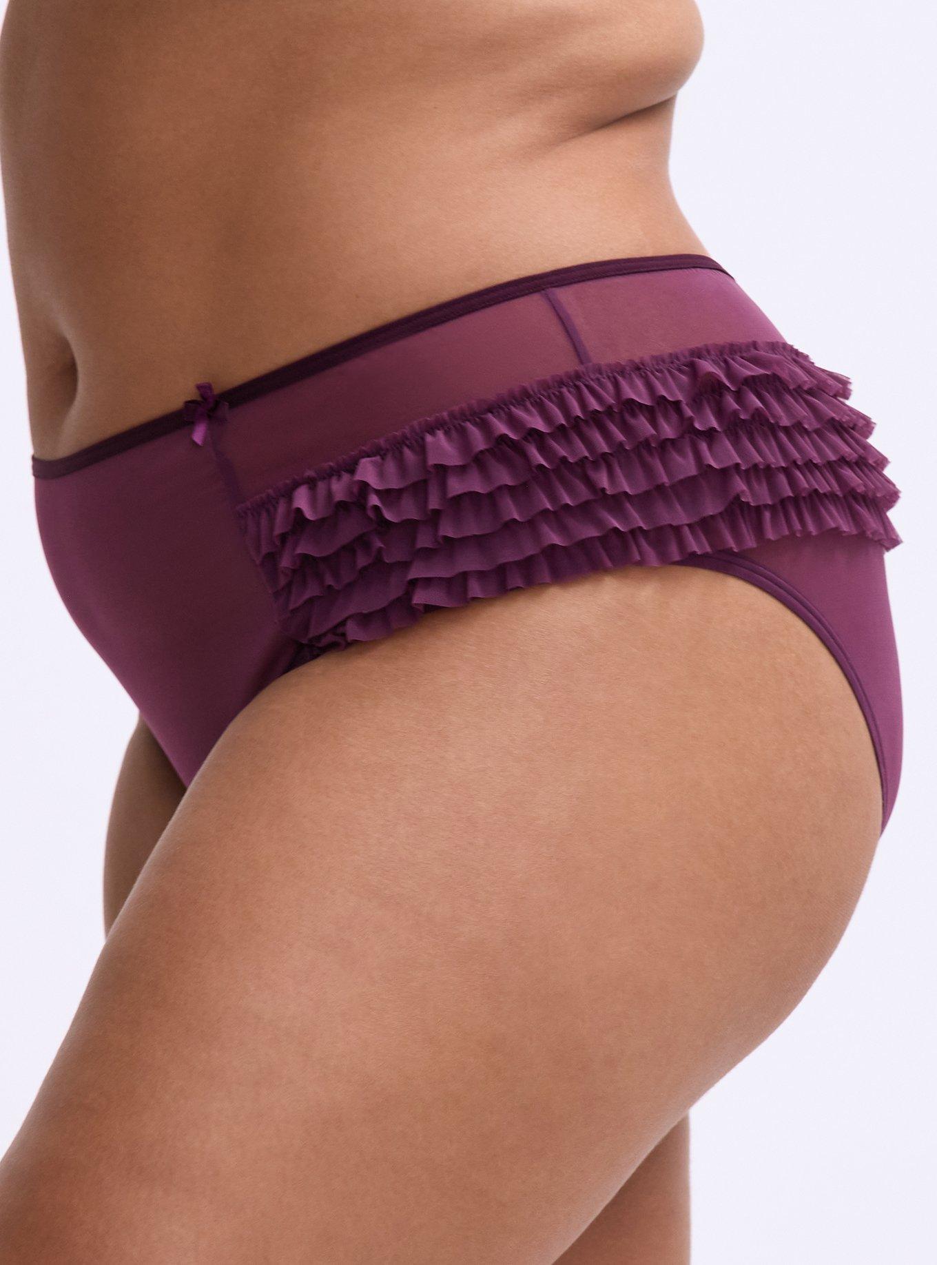 Rumba Mesh Mid-Rise Cheeky Panty, POTENT PURPLE, alternate