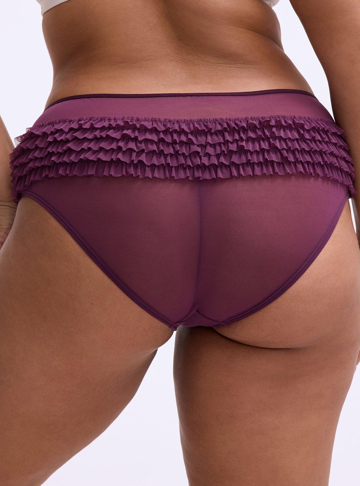 Rumba Mesh Mid-Rise Cheeky Panty, POTENT PURPLE, alternate