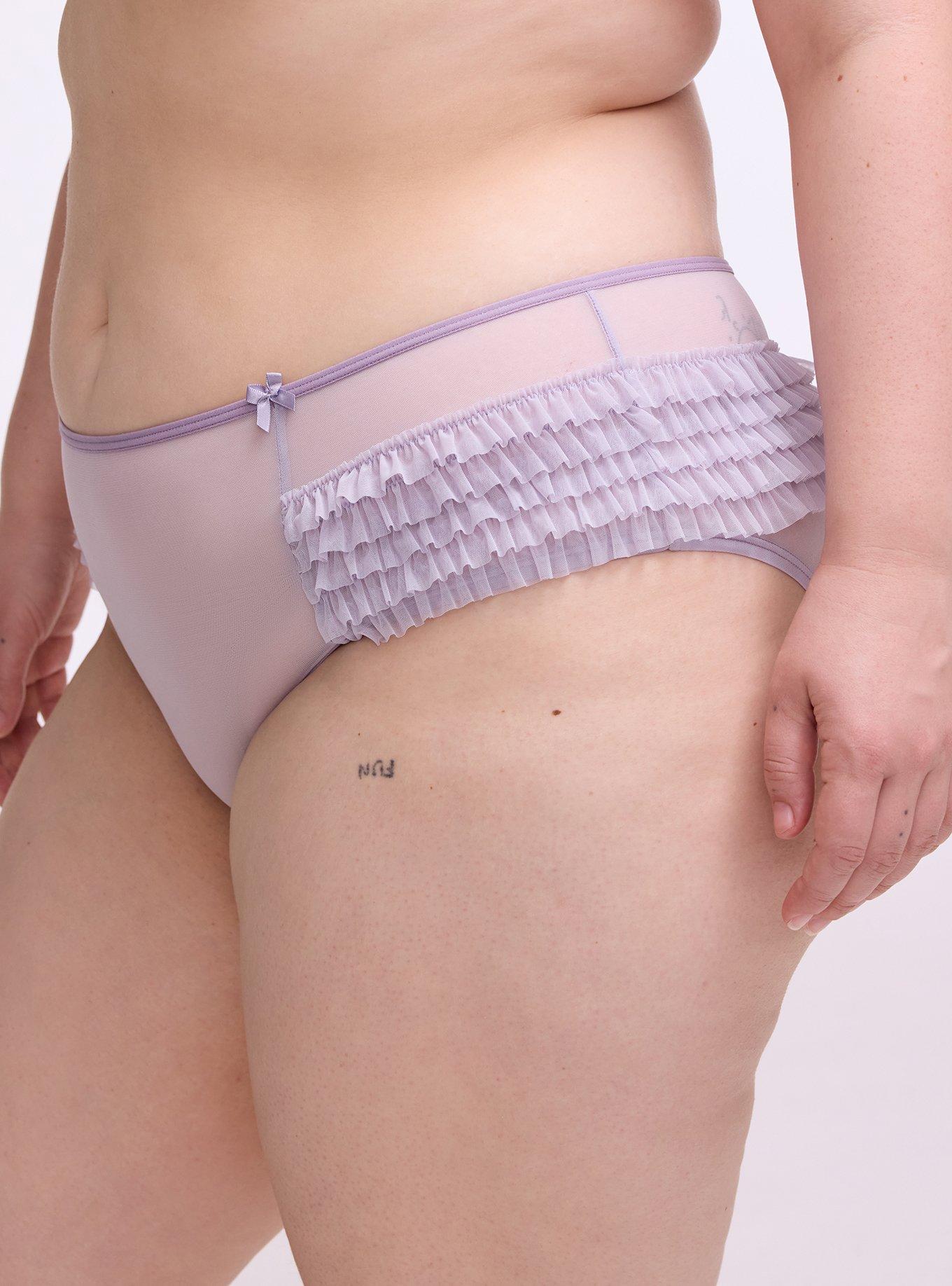 Rumba Mesh Mid-Rise Cheeky Panty, HEIRLOOM LILAC, alternate