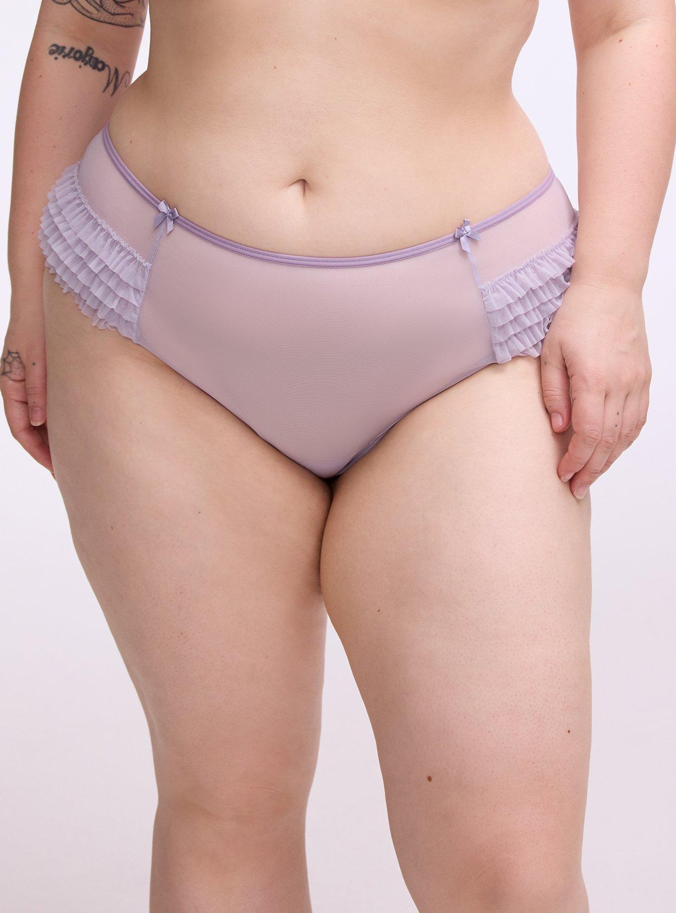 Rumba Mesh Mid-Rise Cheeky Panty, HEIRLOOM LILAC, hi-res