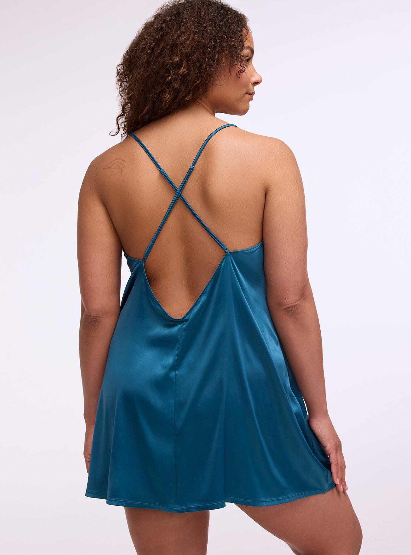 Stretch Satin Slip, LEGION BLUE, alternate