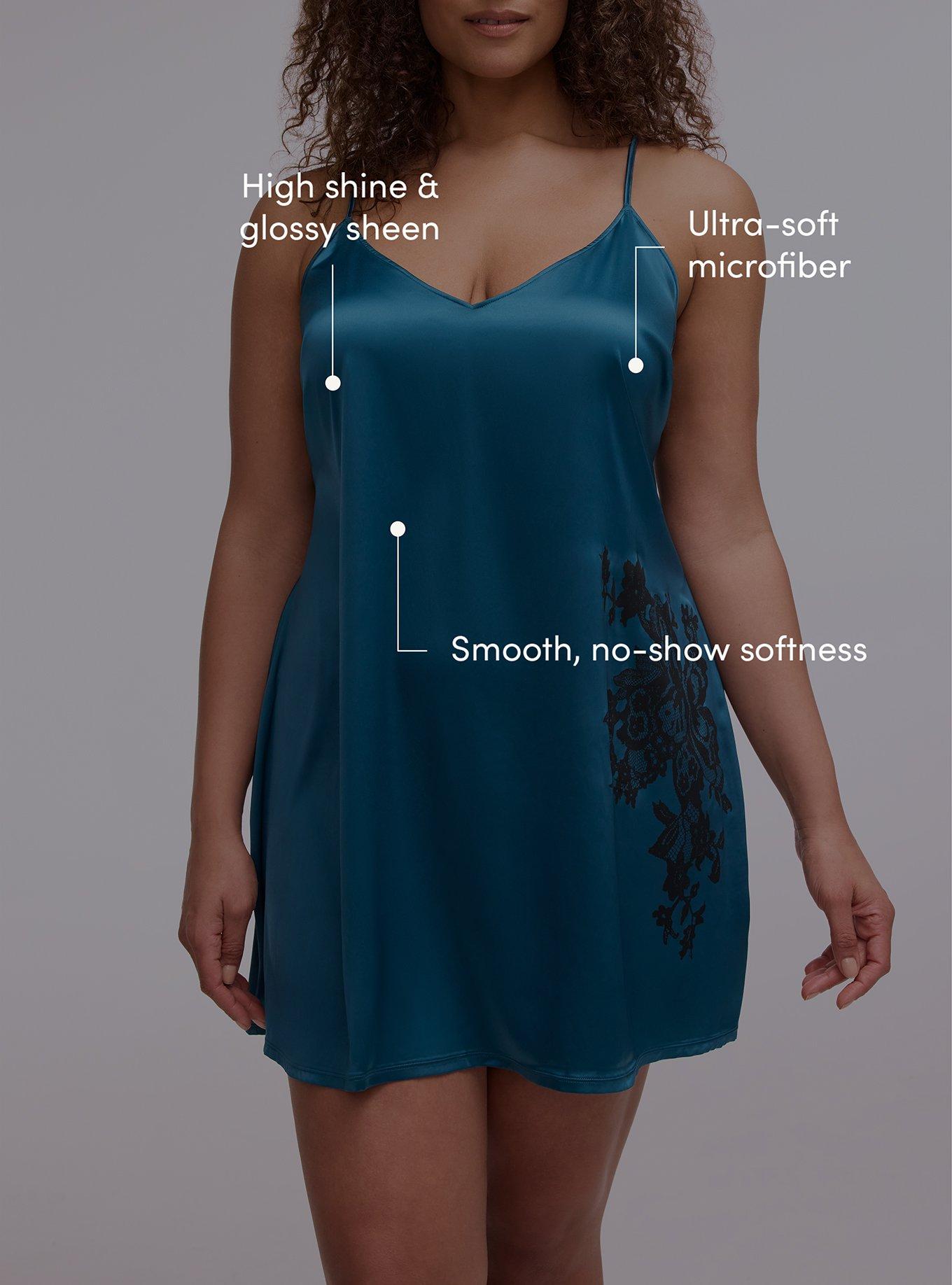 Stretch Satin Slip, LEGION BLUE, alternate