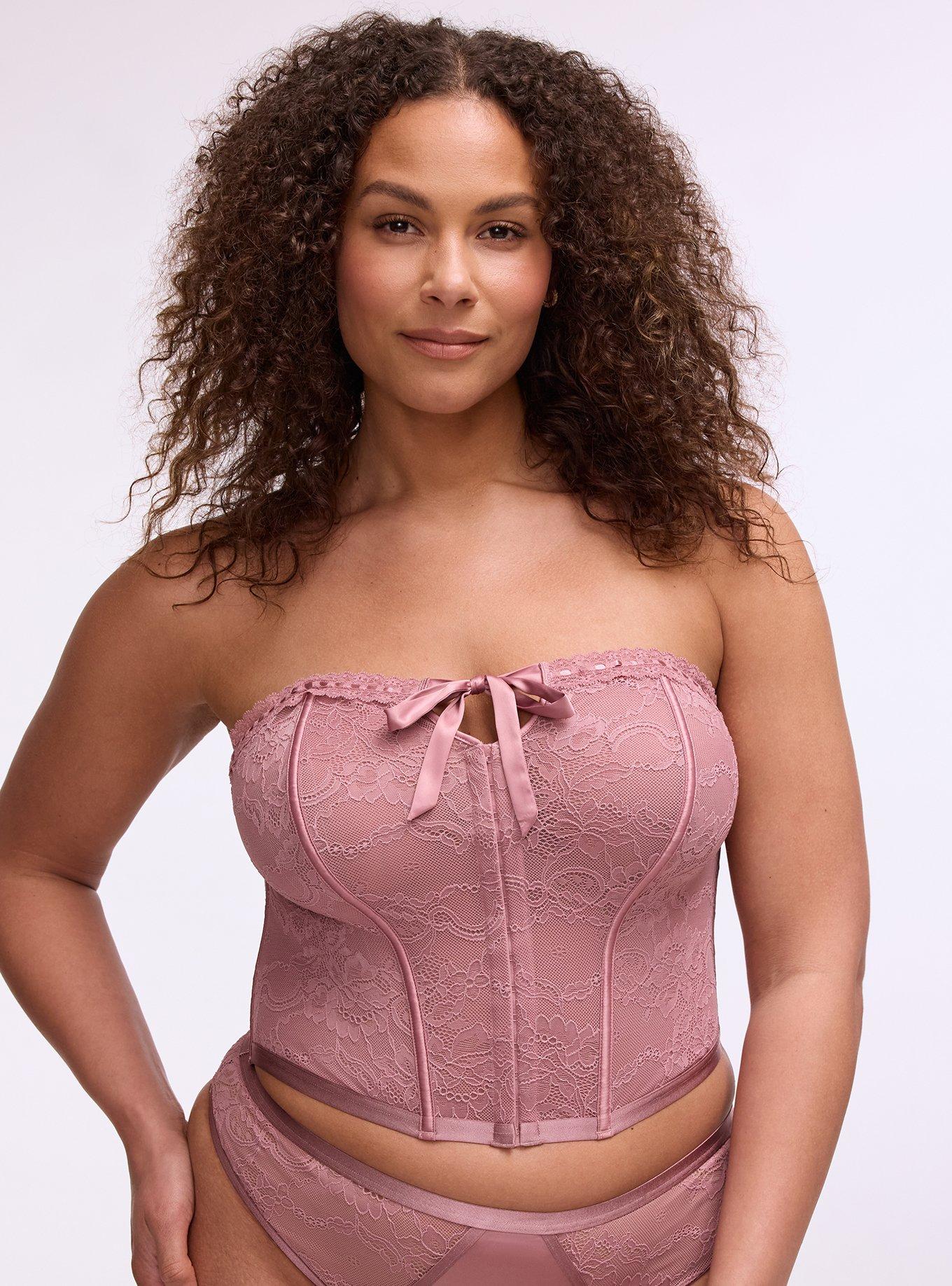 Bridal Lace Bustier Top, NOSTALGIA ROSE, hi-res