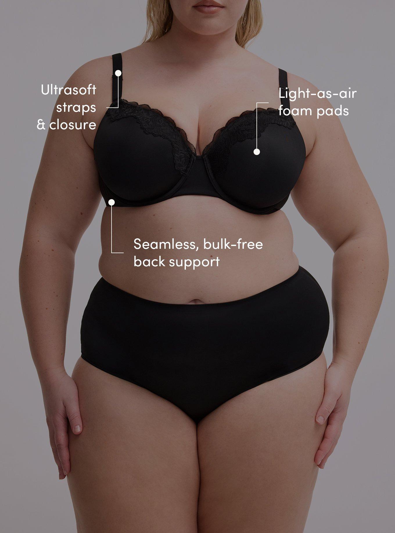 Cloud Full Coverage Lightly Lined Smooth Bra, RICH BLACK, alternate