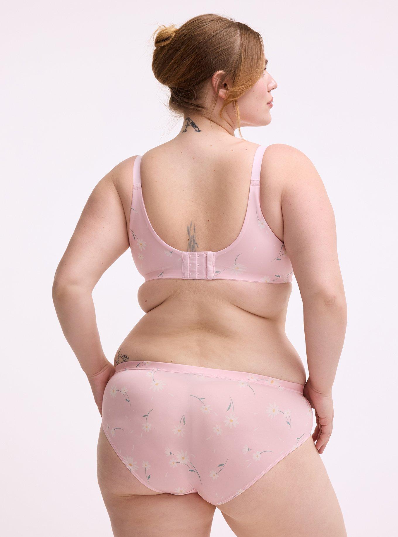 Full Coverage Lightly Lined Smooth Bra, DAISY DANCE FLORAL PINK, alternate