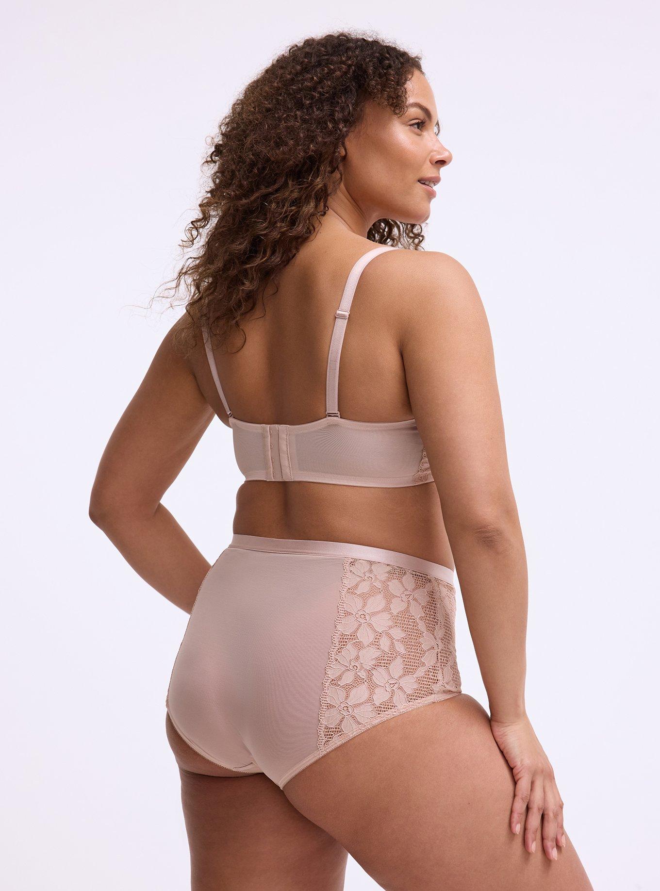 Ava Plunge Push-Up Lace Bra, ROSE DUST, alternate