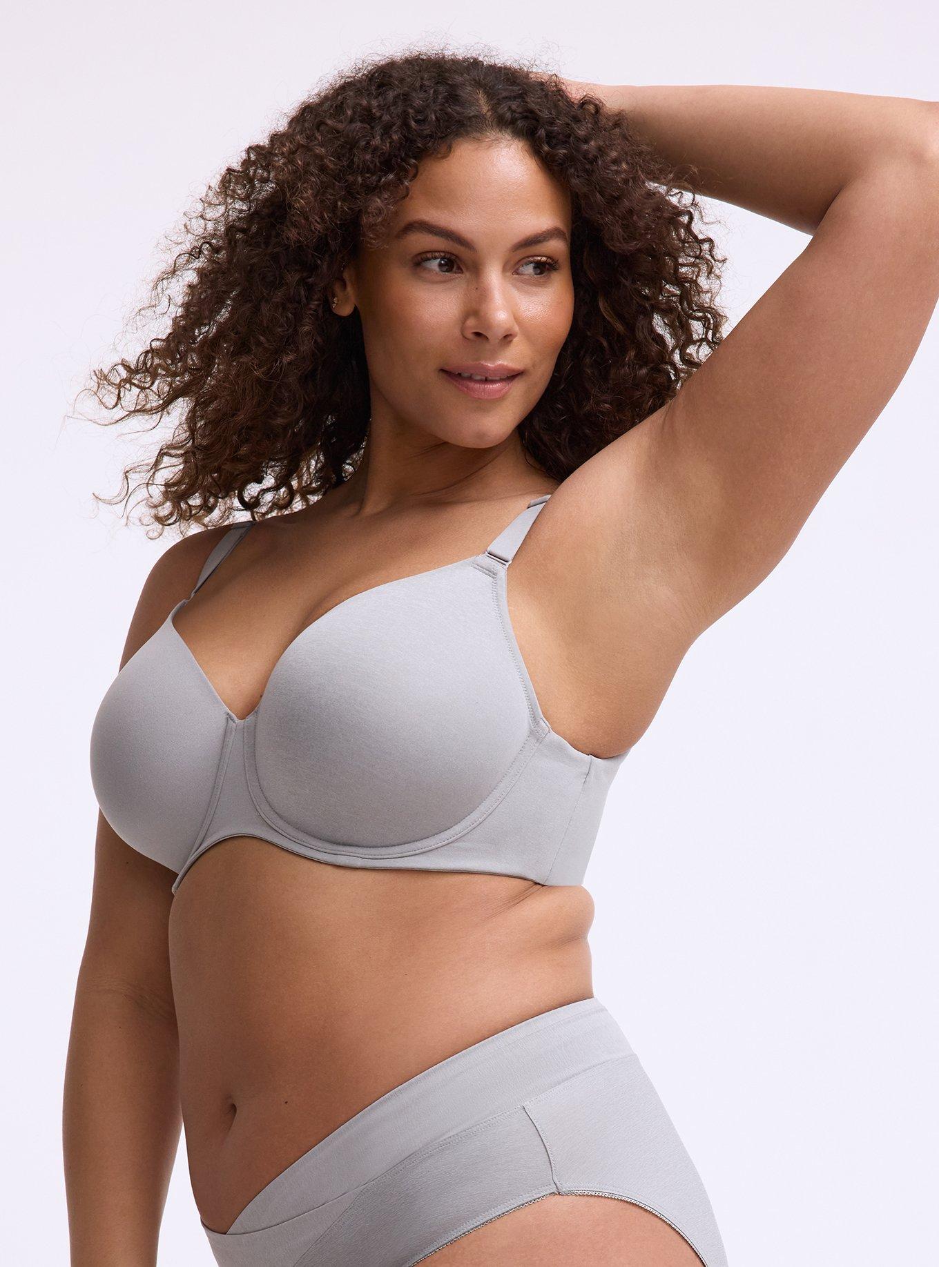 Full Coverage Lightly Lined Smooth Bra, FORMAL GRAY HEATHER, alternate