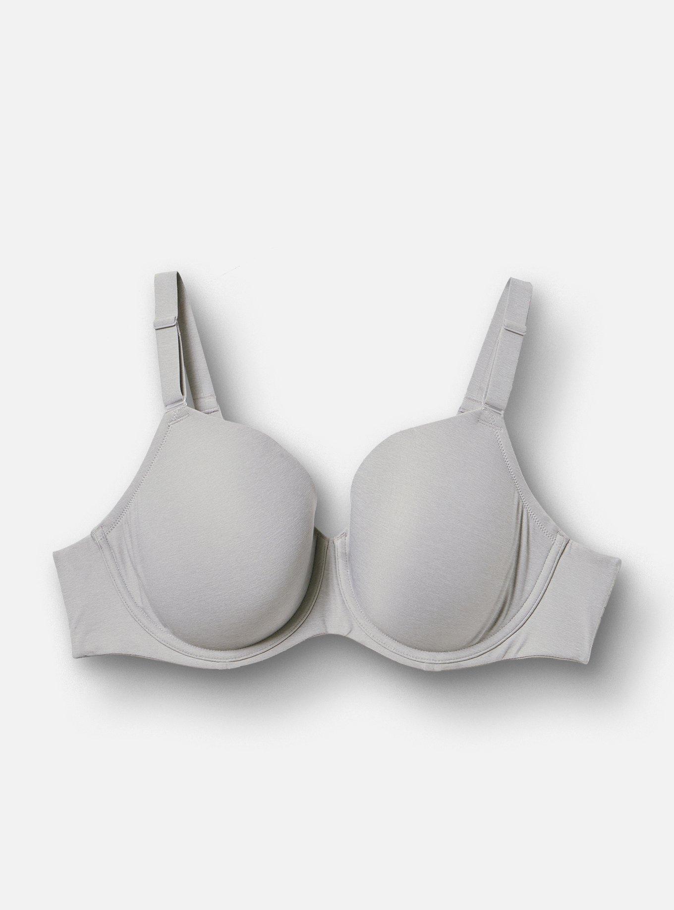 Full Coverage Lightly Lined Smooth Bra, FORMAL GRAY HEATHER, hi-res