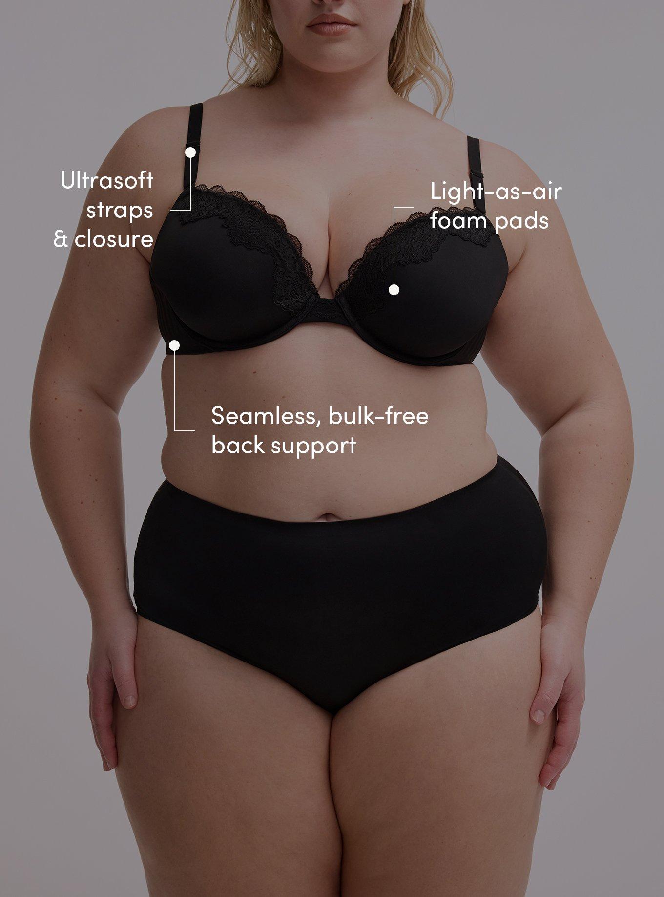 Cloud Plunge Push-Up Smooth Bra, RICH BLACK, alternate