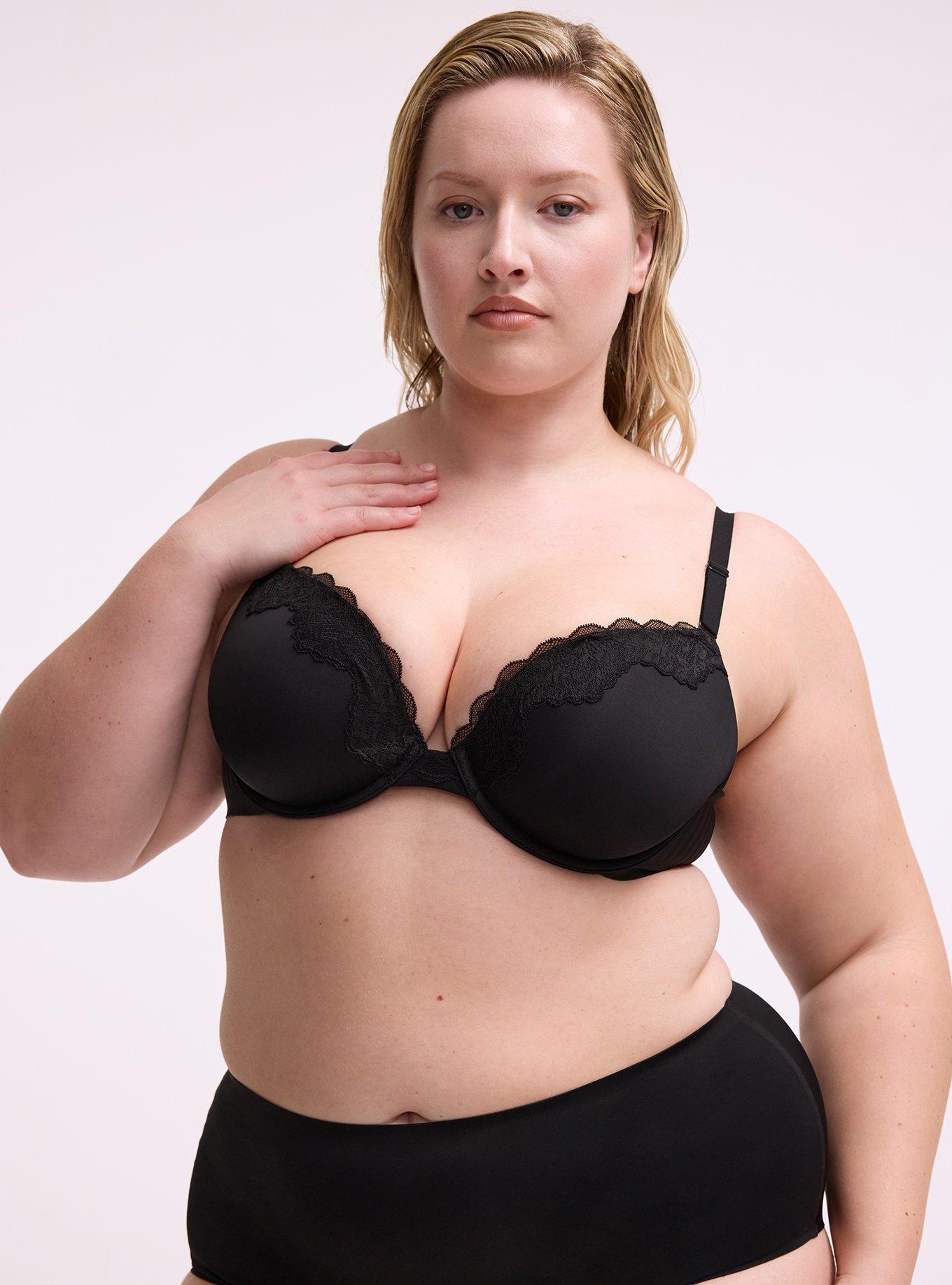 Cloud Plunge Push-Up Bra, RICH BLACK, hi-res