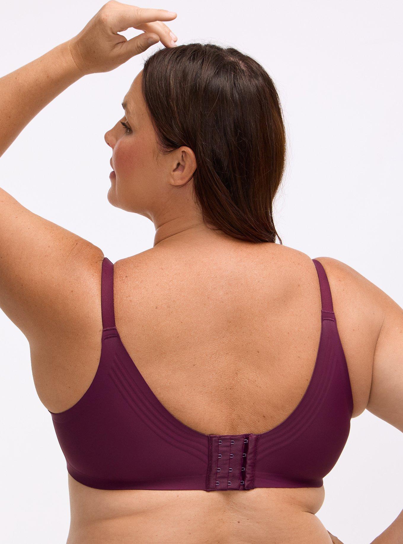 Plus Size Cloud Plunge Push-Up Smooth Bra, POTENT PURPLE, alternate