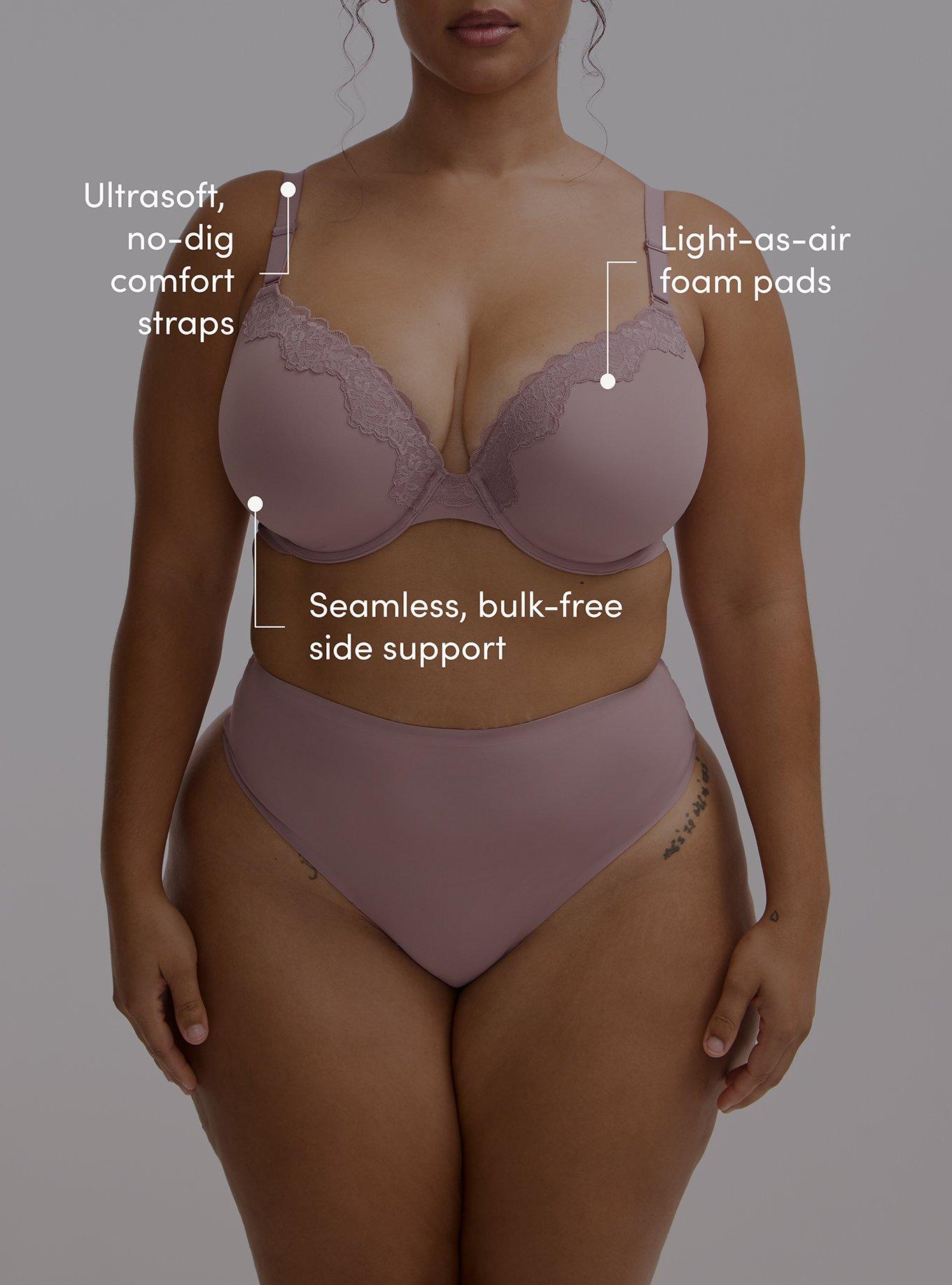 Cloud Plunge Push-Up Smooth Bra, TOADSTOOL, alternate