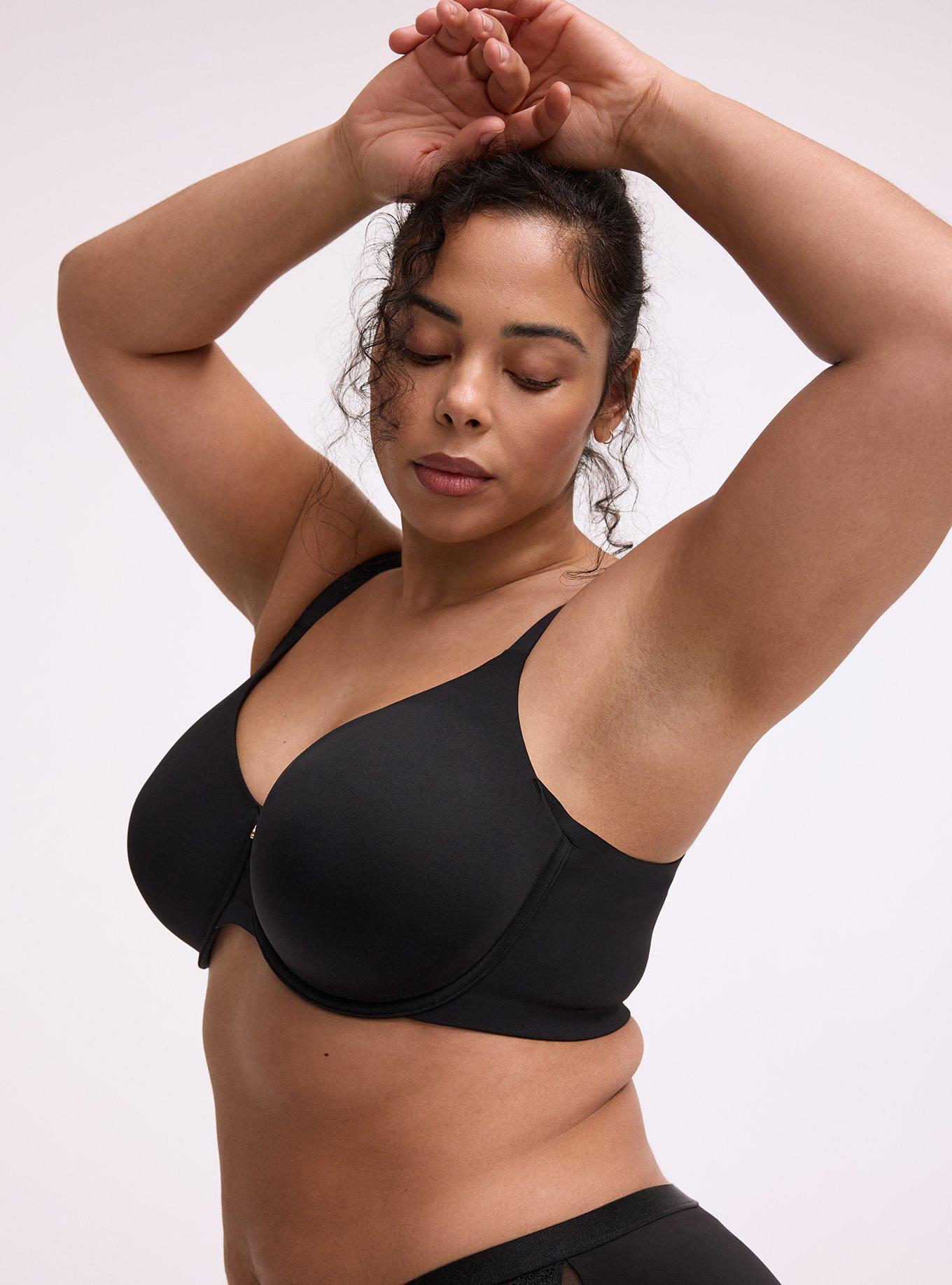 Full Coverage Unlined Minimizer Bra, RICH BLACK, alternate