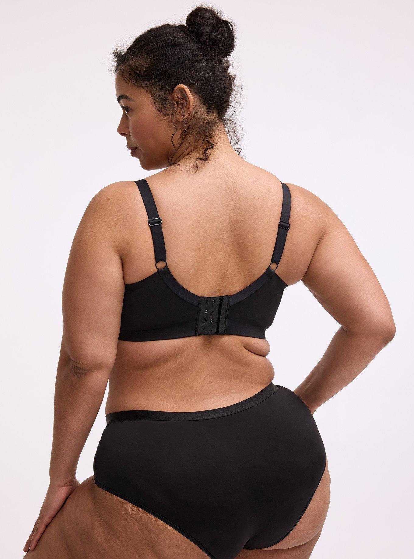 Full Coverage Unlined Minimizer Bra, RICH BLACK, alternate