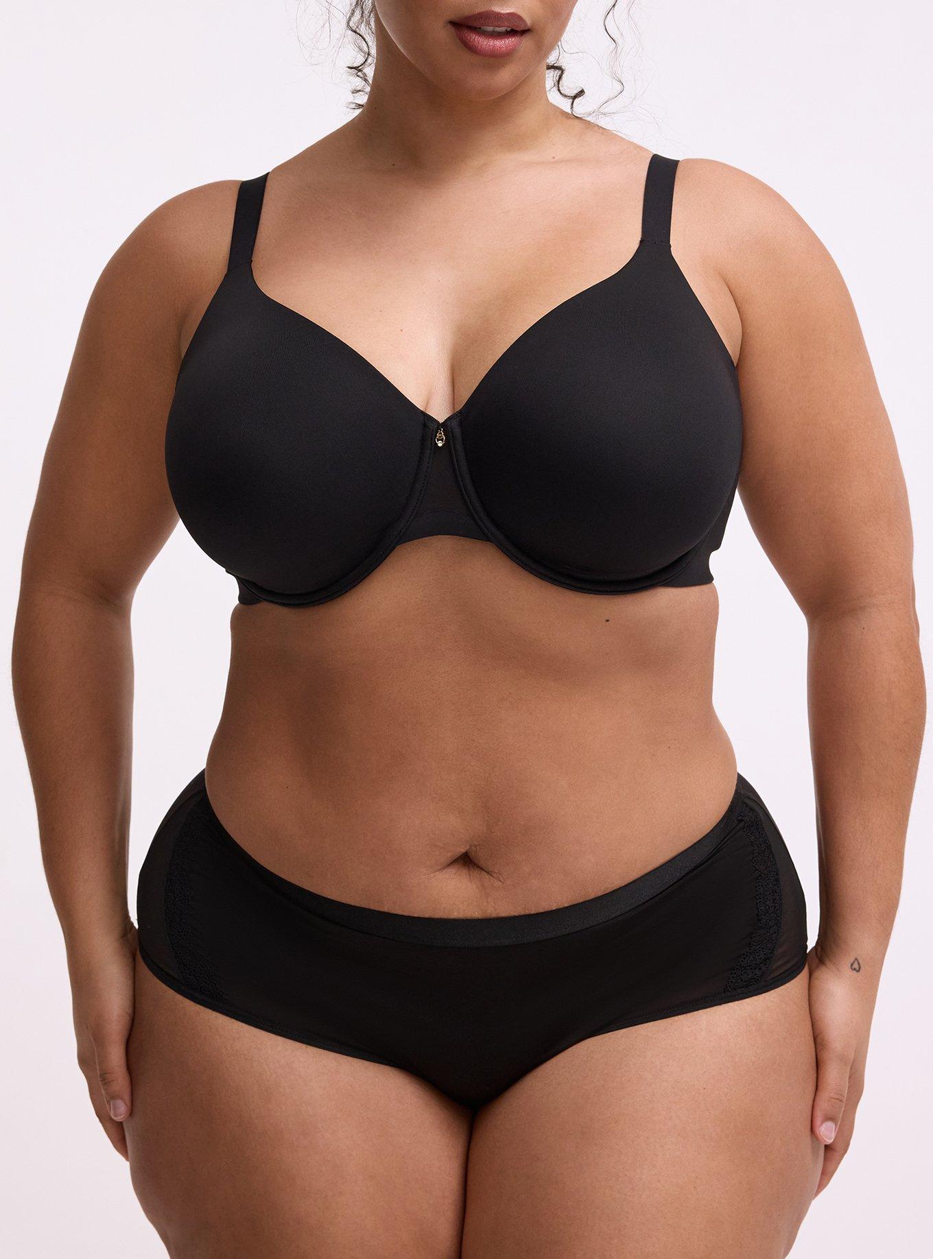 Full Coverage Unlined Minimizer Bra, RICH BLACK, alternate