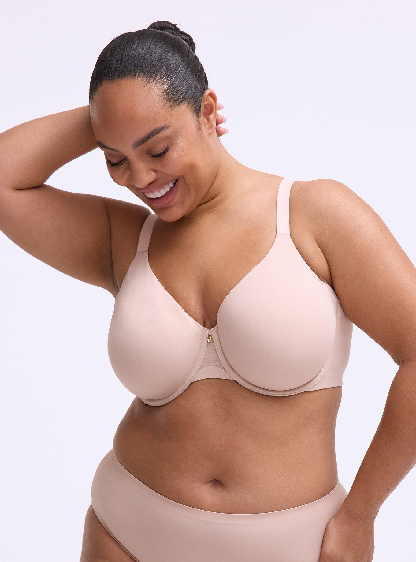 Plus Size Full Coverage Unlined Minimizer Bra, ROSE DUST, hi-res