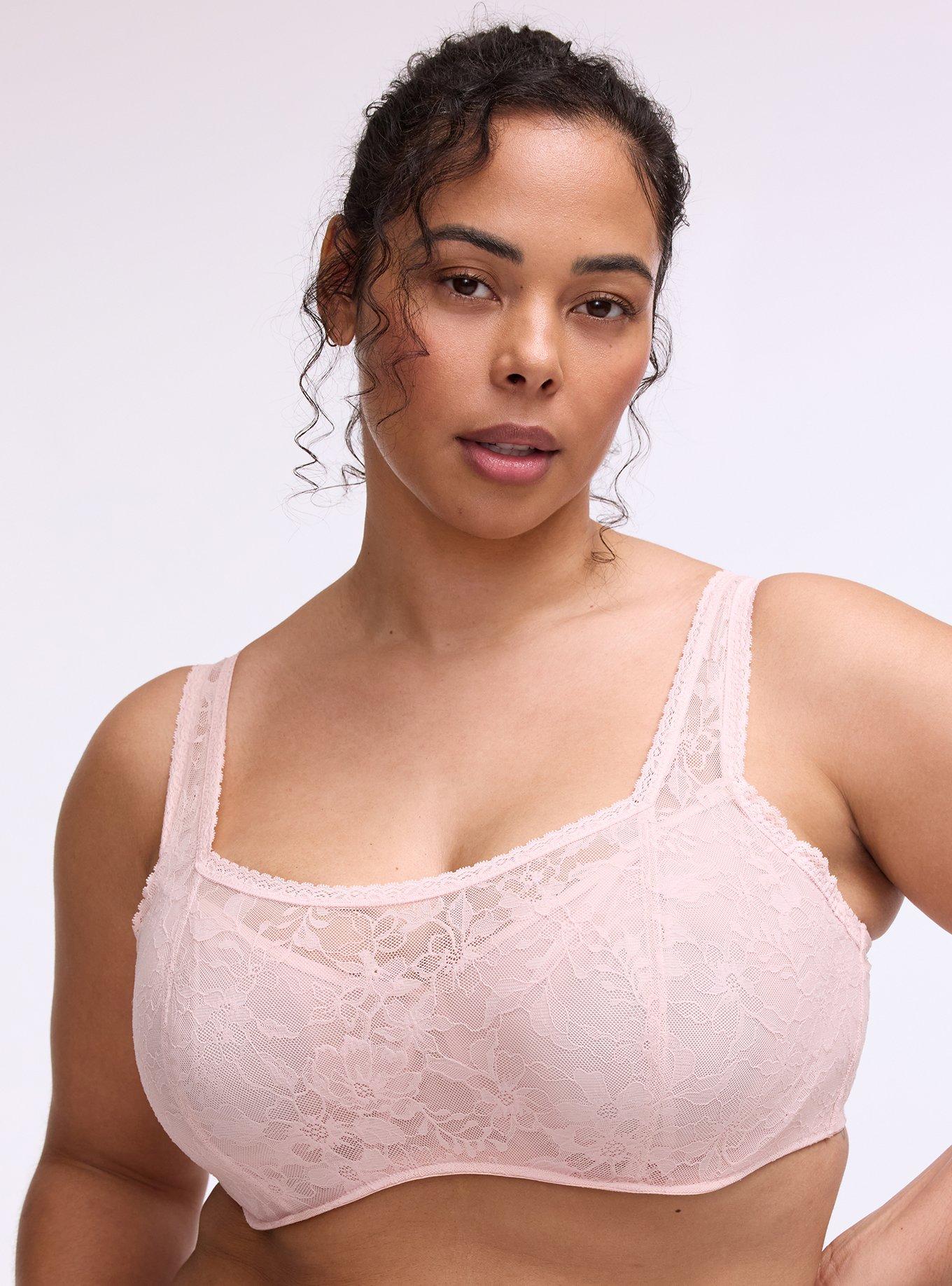 Balconette Unlined Lace Bra, LOTUS PINK, hi-res