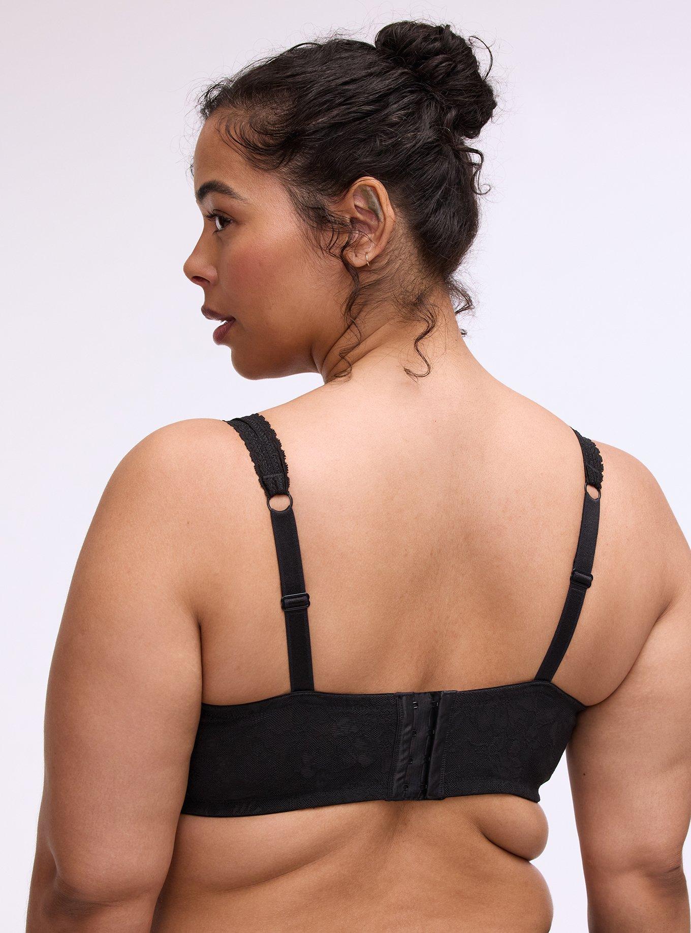 Balconette Unlined Lace Bra, RICH BLACK, alternate