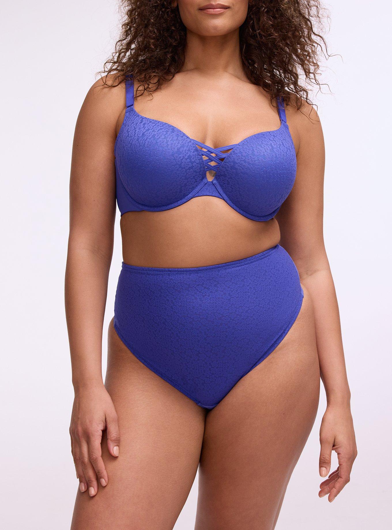 Lila High-Rise Wide Side Thong, ROYAL BLUE, alternate