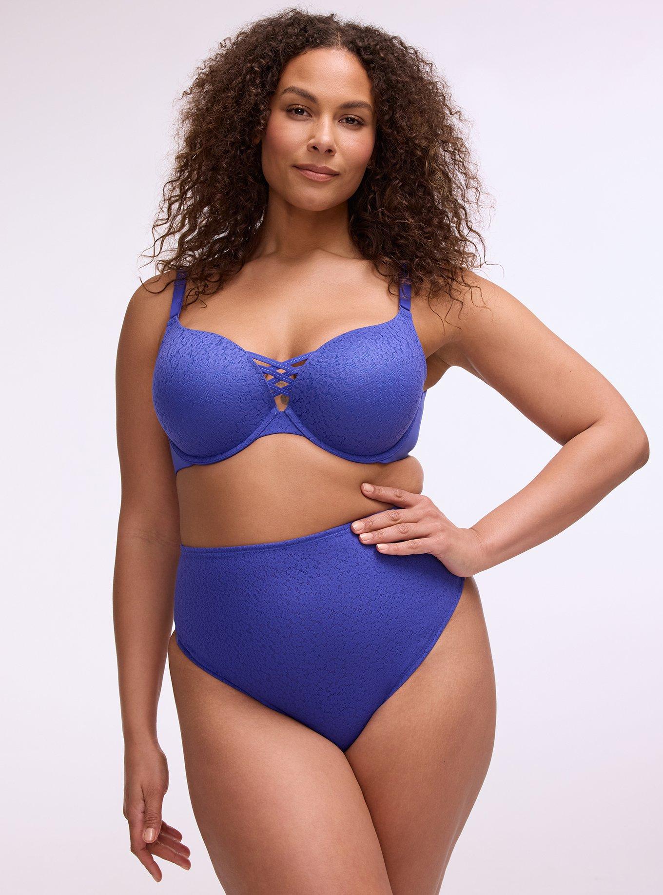 Lila High-Rise Wide Side Thong, ROYAL BLUE, hi-res