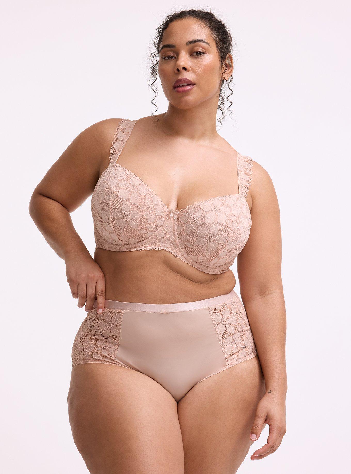 Lace High-Rise Brief Panty, ROSE DUST, hi-res