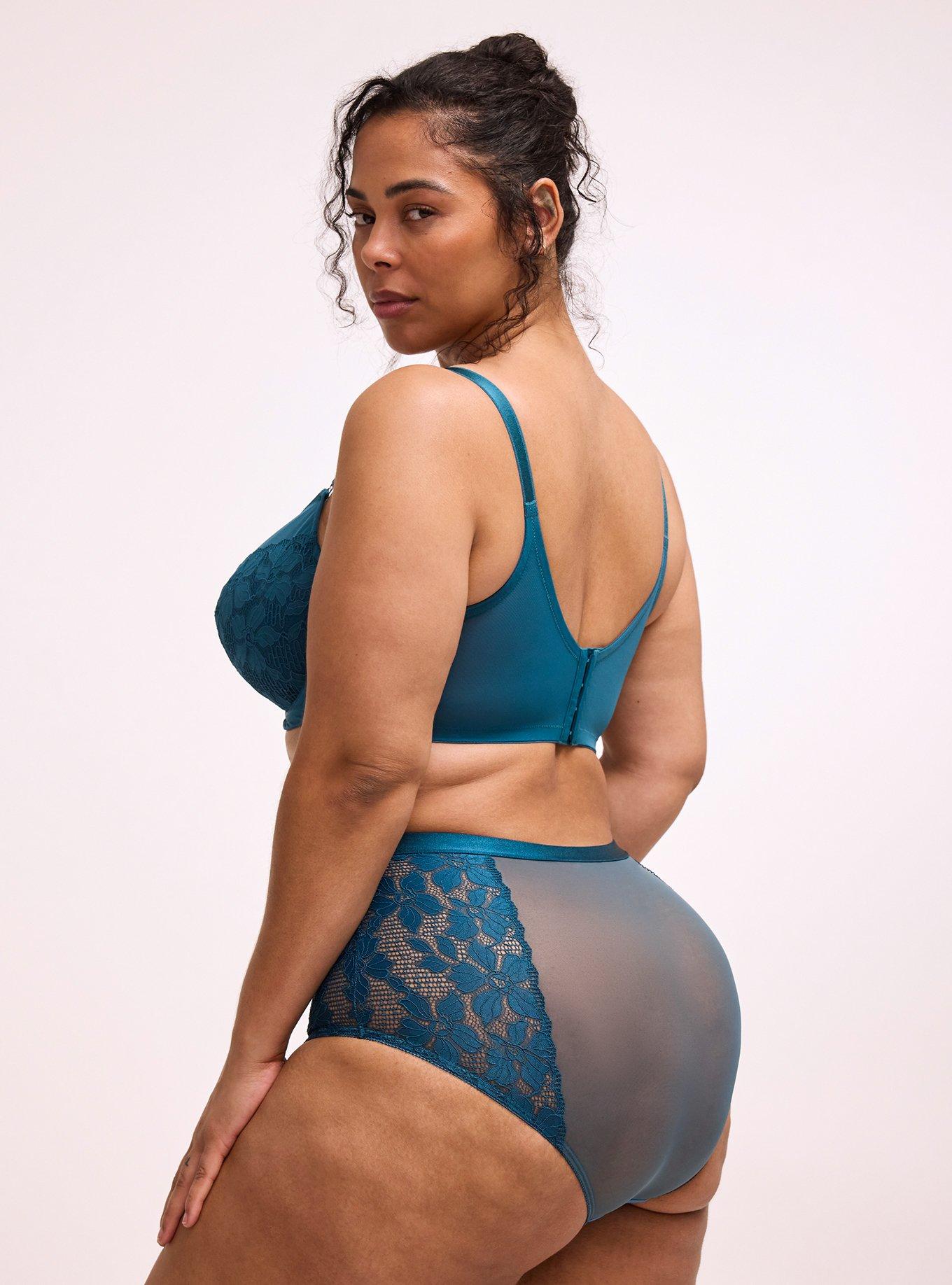 Lace High-Rise Brief Panty, LEGION BLUE, alternate