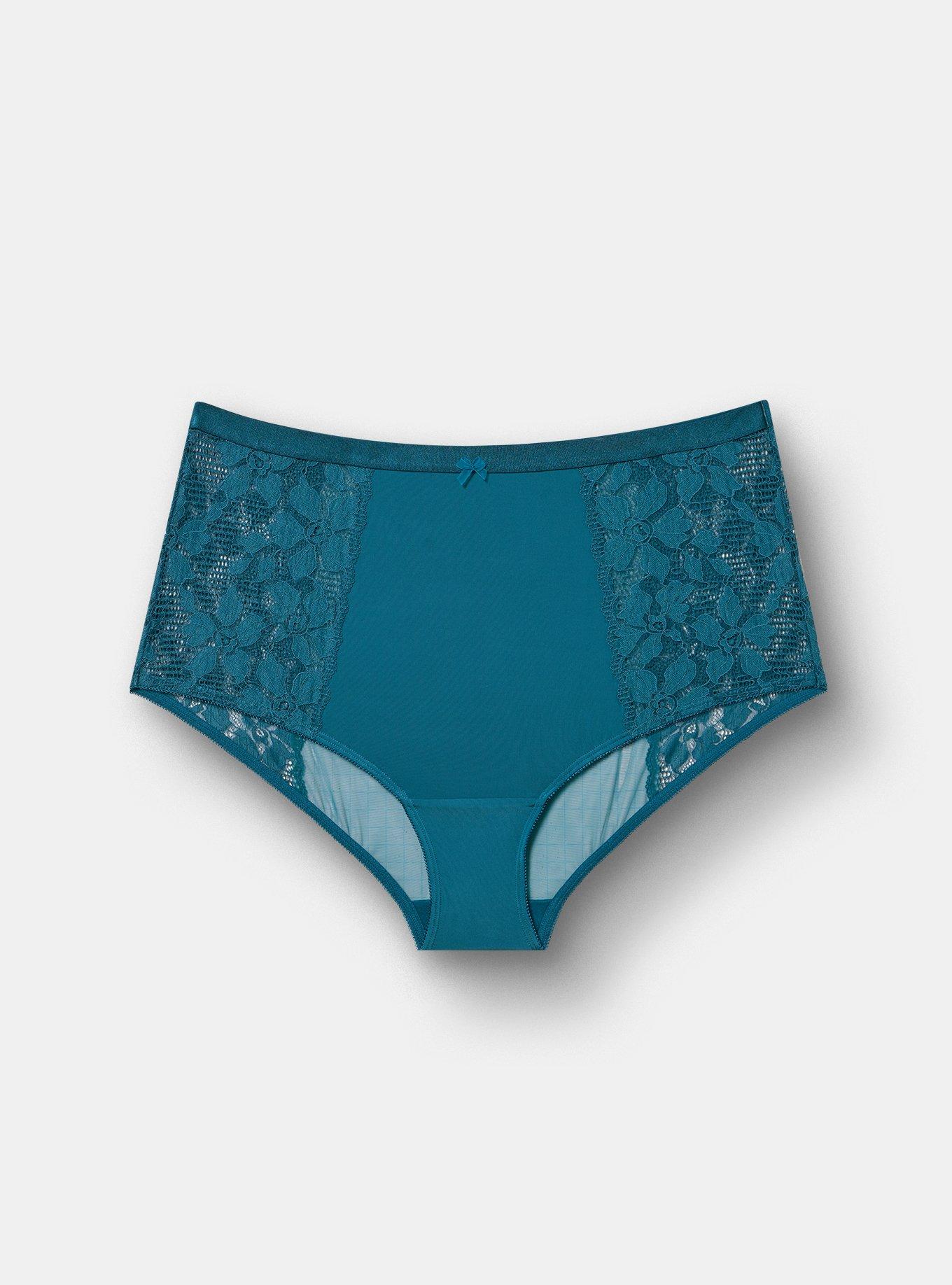 Lace High-Rise Brief Panty, LEGION BLUE, hi-res