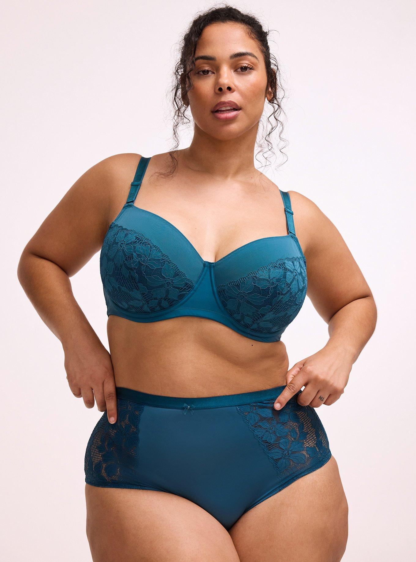 Lace High-Rise Brief Panty, LEGION BLUE, hi-res
