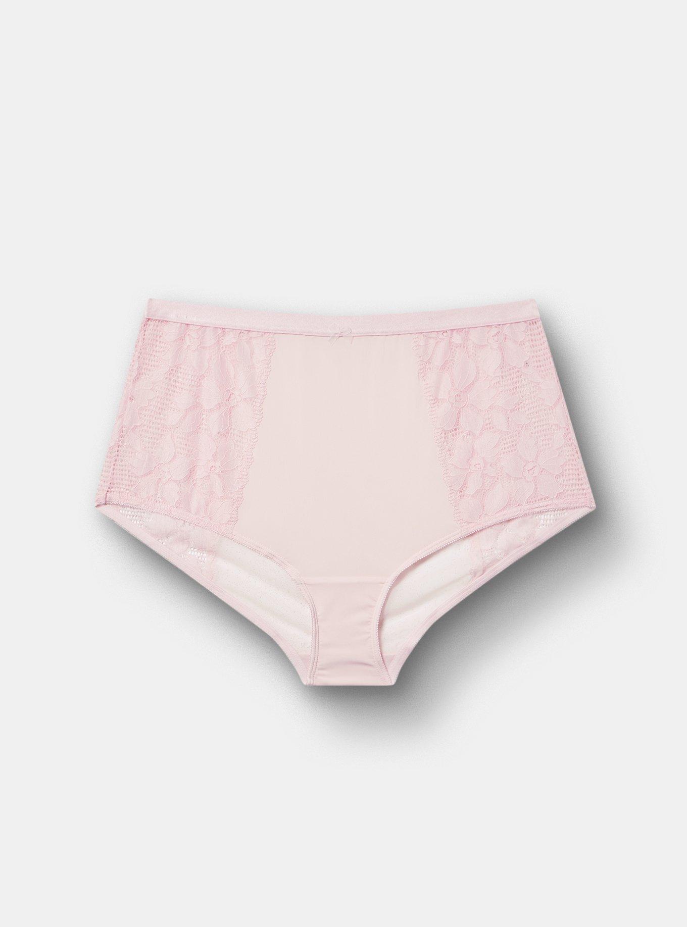 Lace High-Rise Brief Panty, PARFAIT PINK, hi-res