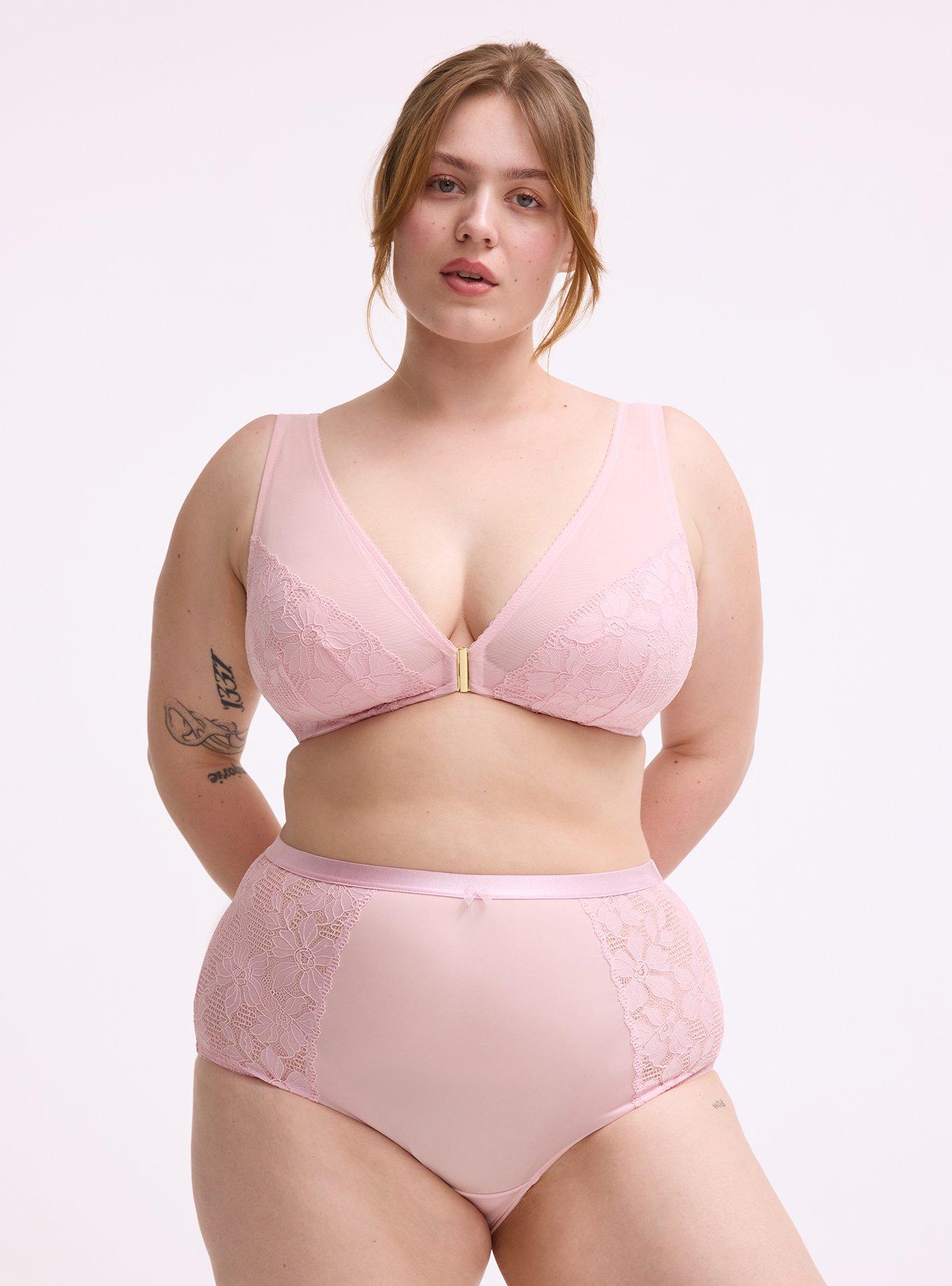 Lace High-Rise Brief Panty, PARFAIT PINK, hi-res