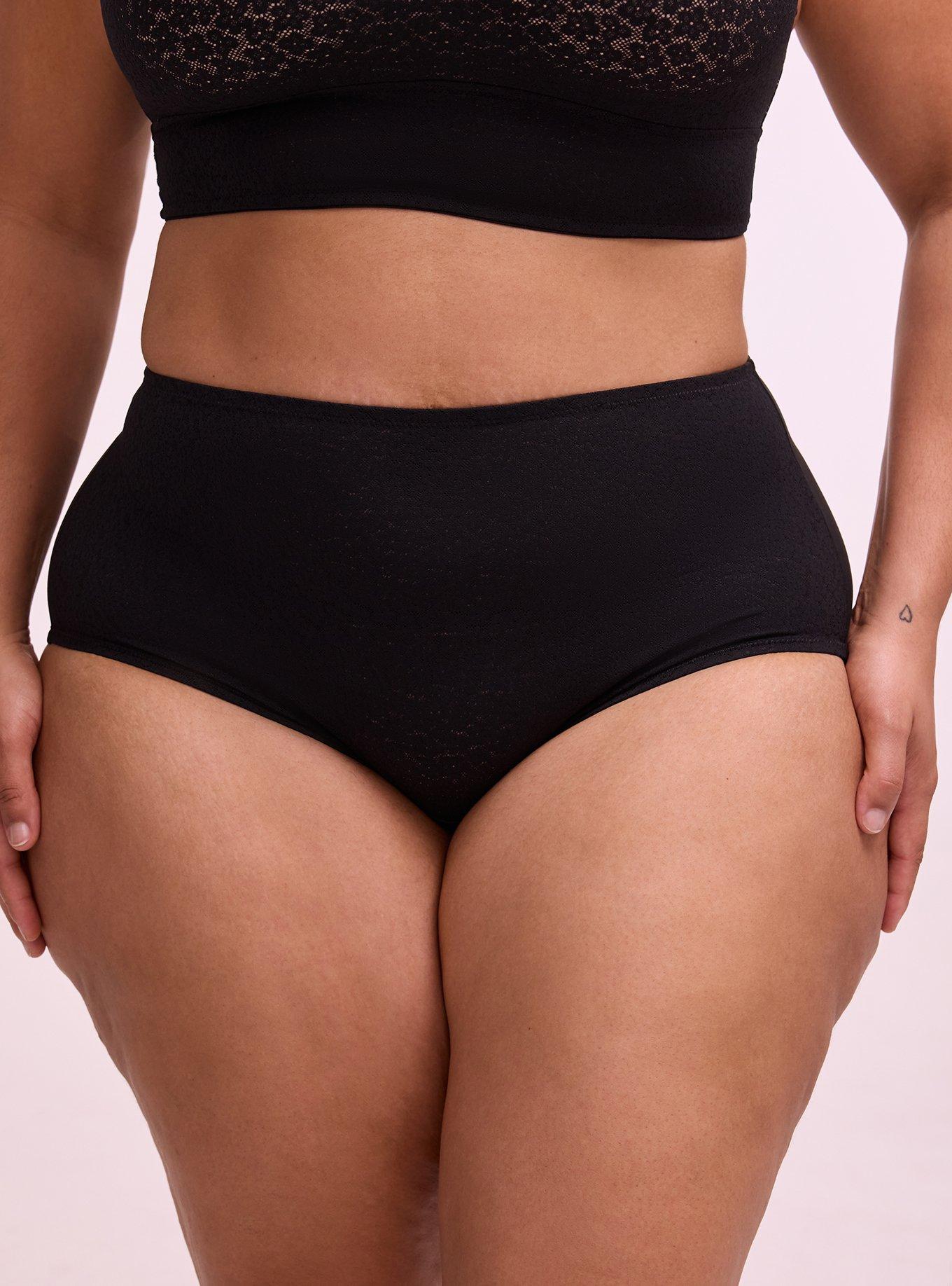Lila Mid-Rise Brief Panty, RICH BLACK, alternate