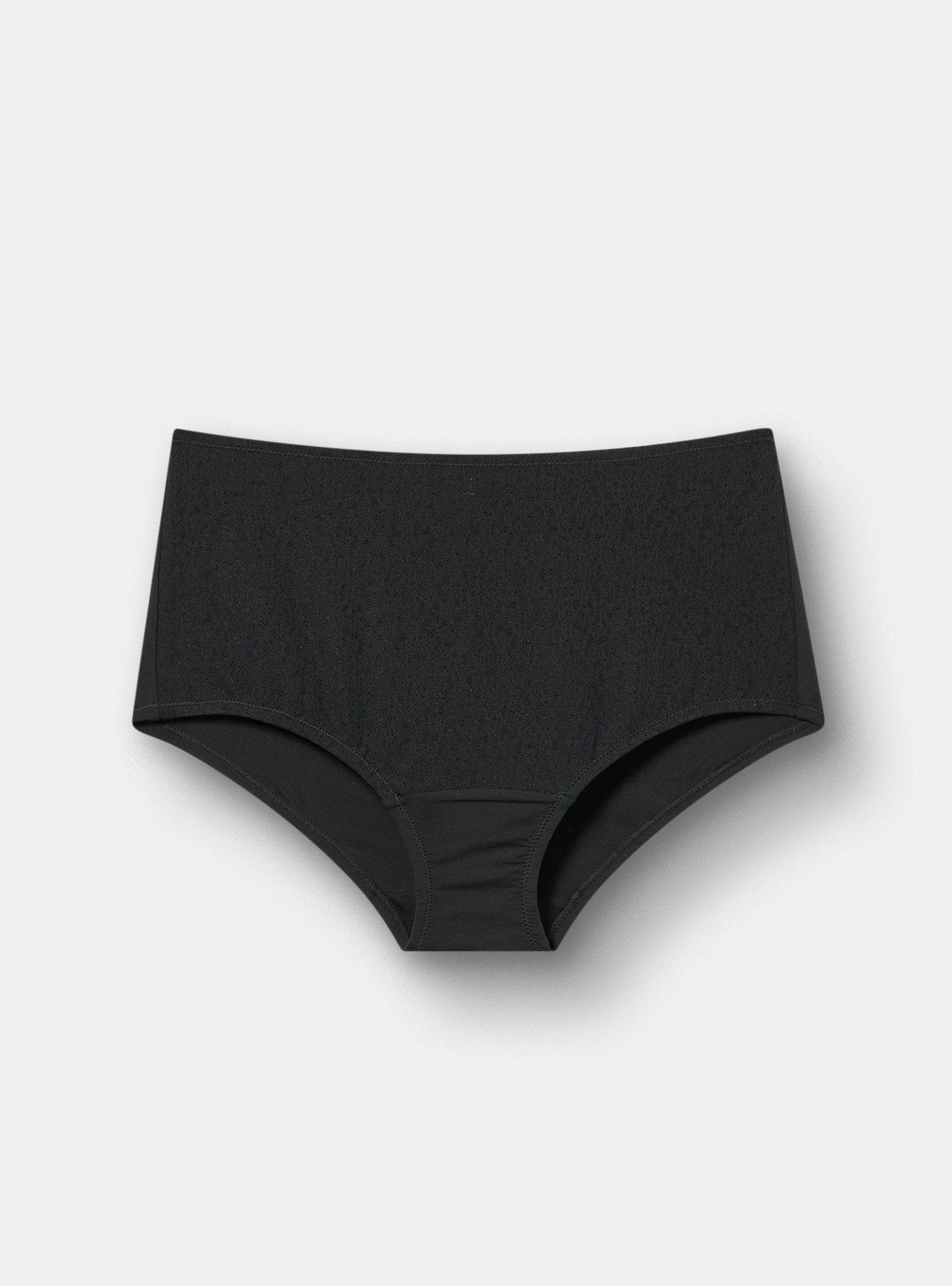Lila Mid-Rise Brief Panty, RICH BLACK, hi-res