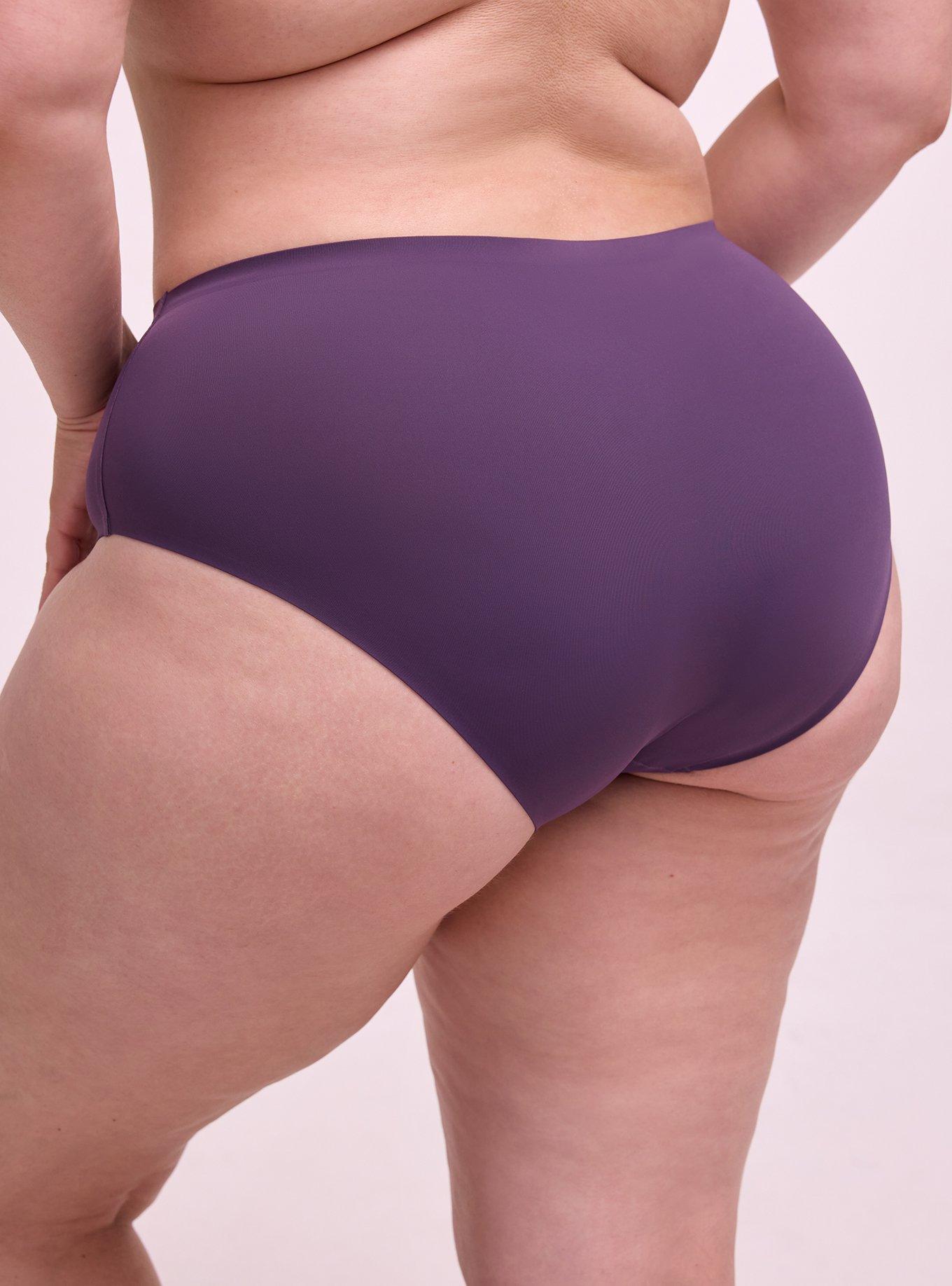 Plus Size Cloud Mid-Rise Hipster Panty, BLACKBERRY, alternate