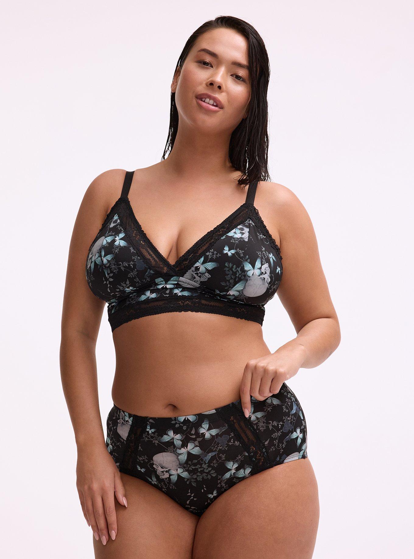 Second Skin Retro Lace Mid-Rise Cheeky Panty, MONARCH SKULLS BLACK, hi-res