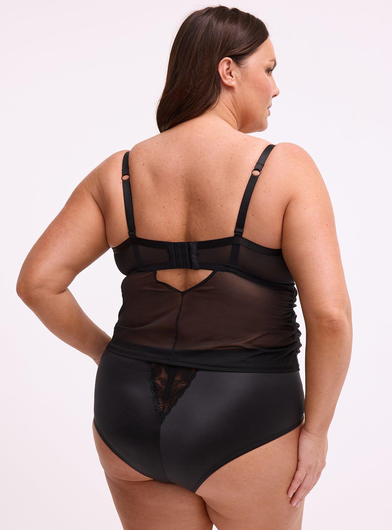 Ava Lace Balconette Top, RICH BLACK, alternate