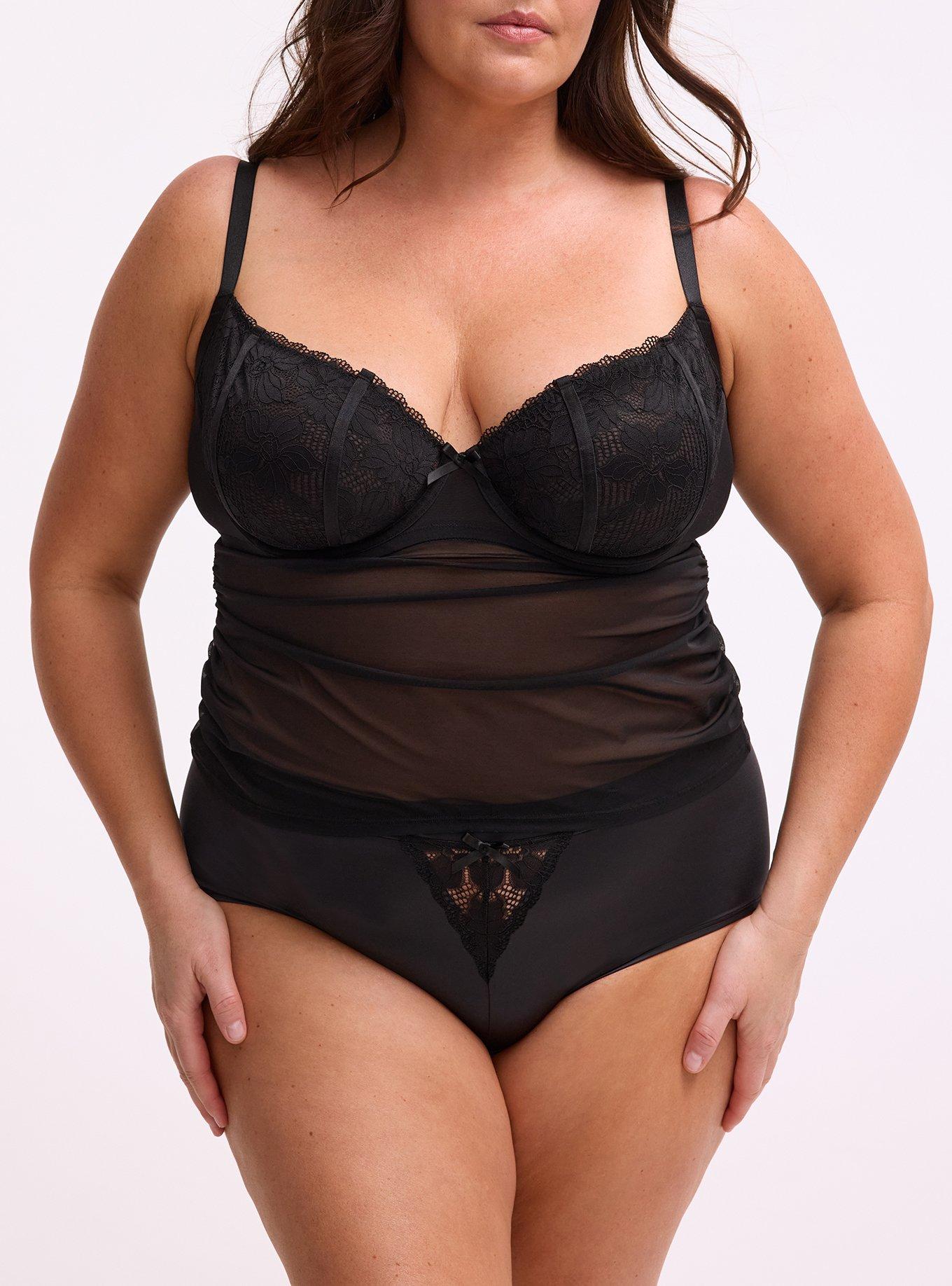 Ava Lace Balconette Top, RICH BLACK, alternate